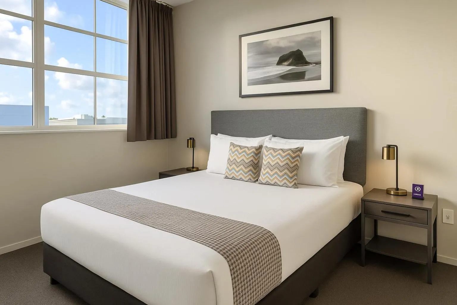 Bed in Quest New Plymouth CBD Apartment Hotel