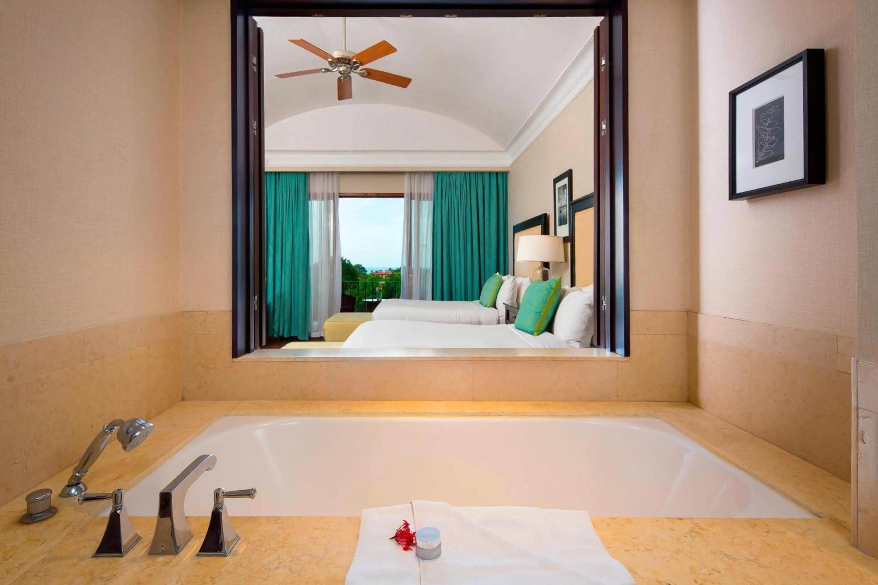Bathroom, Bed in The Buenaventura Golf & Beach Resort, Autograph Collection