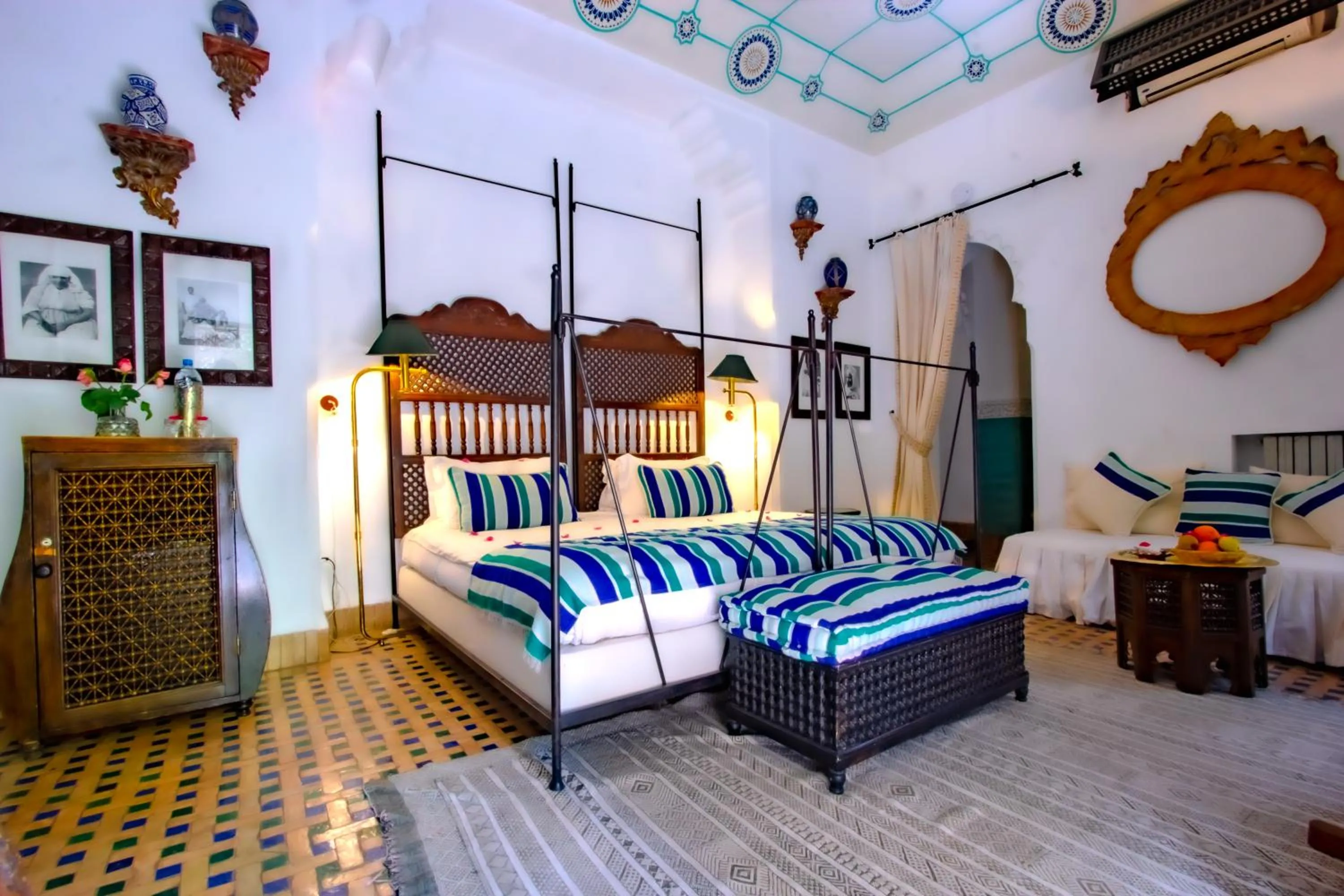 Bedroom, Bed in Riad Kaiss By Anika