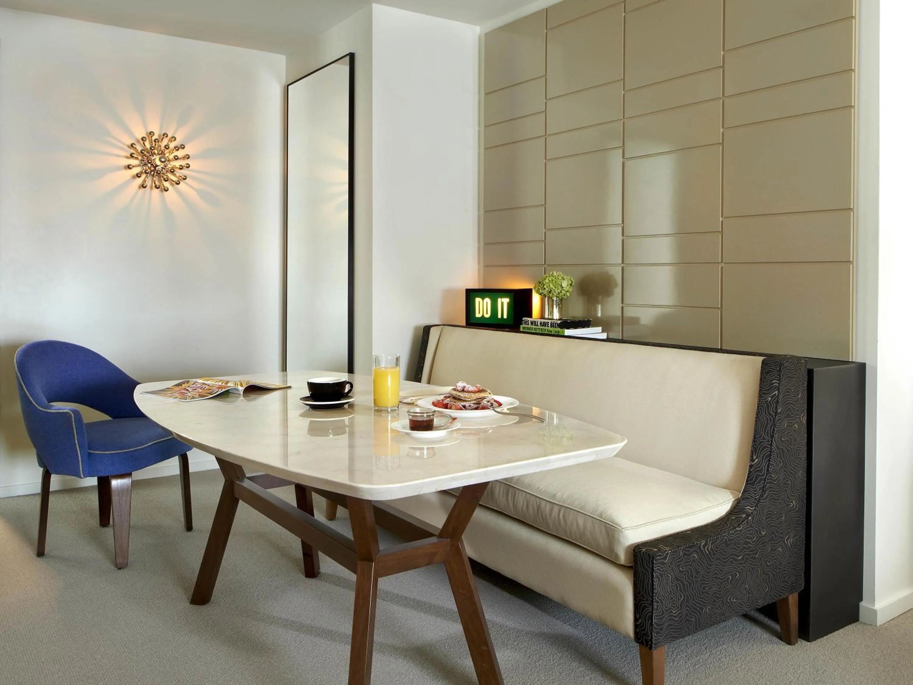 Seating area in 21c Museum Hotel Cincinnati