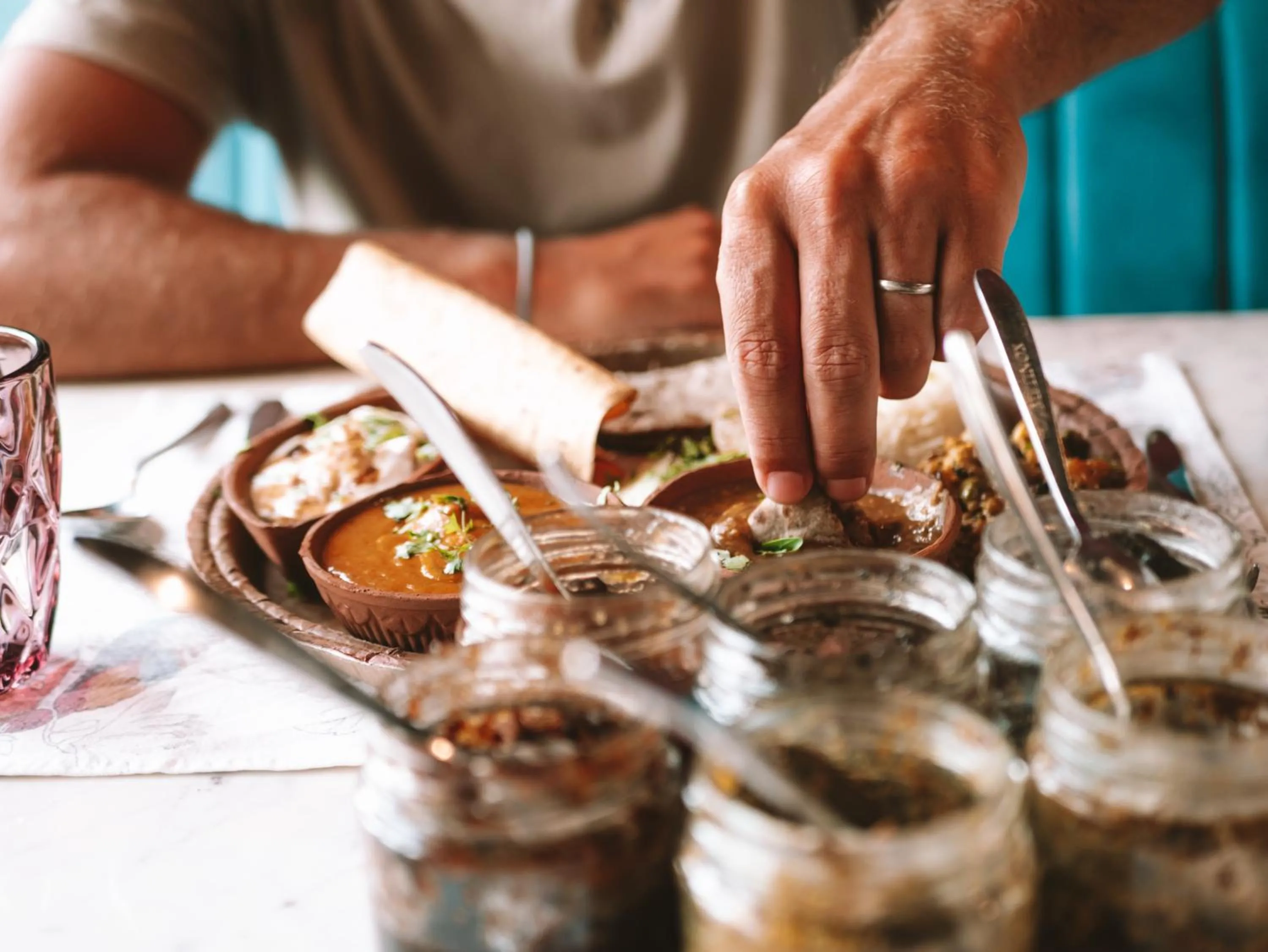 Food close-up in Ekaa Villa near Taj Mahal