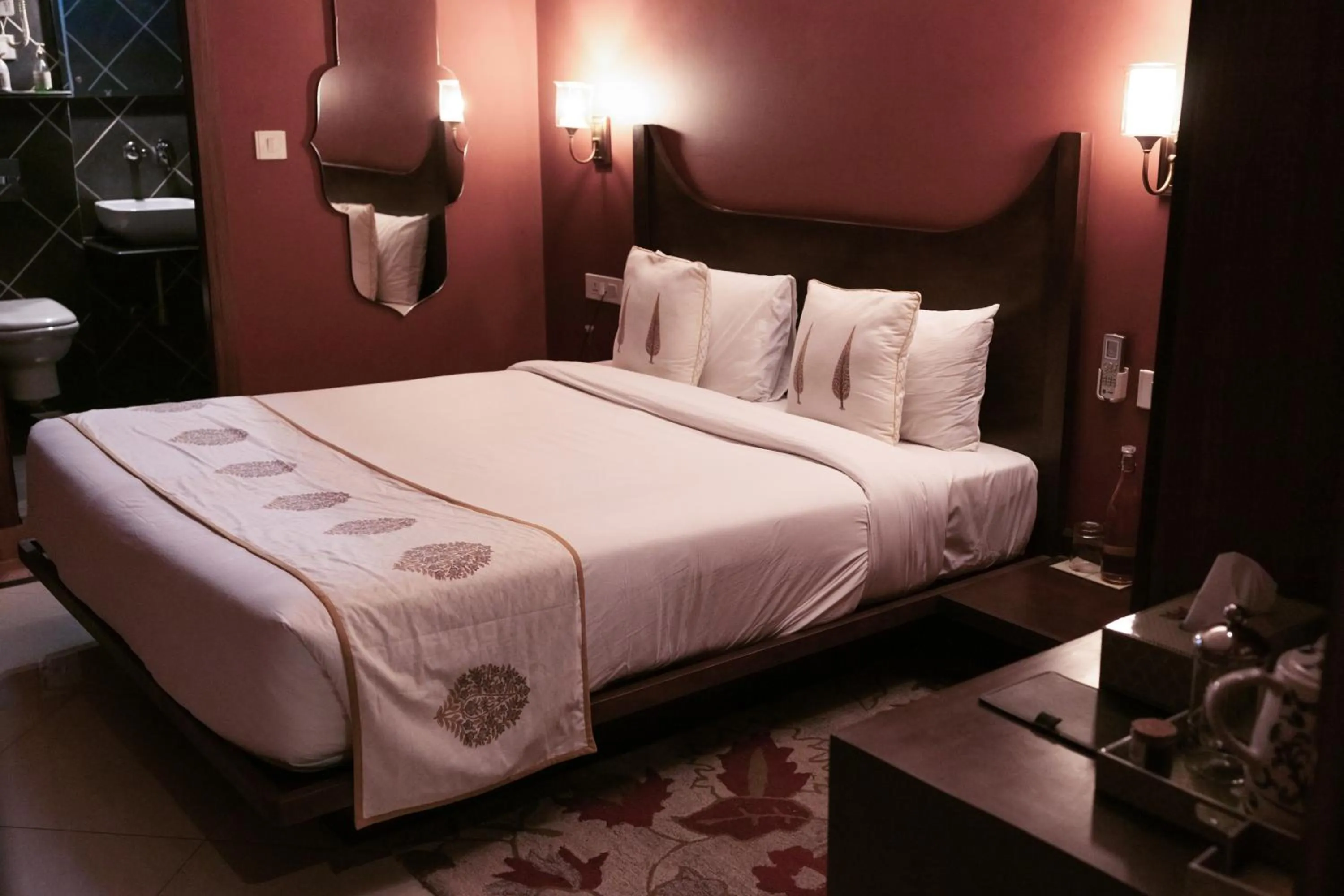 Bed in Ekaa Villa near Taj Mahal