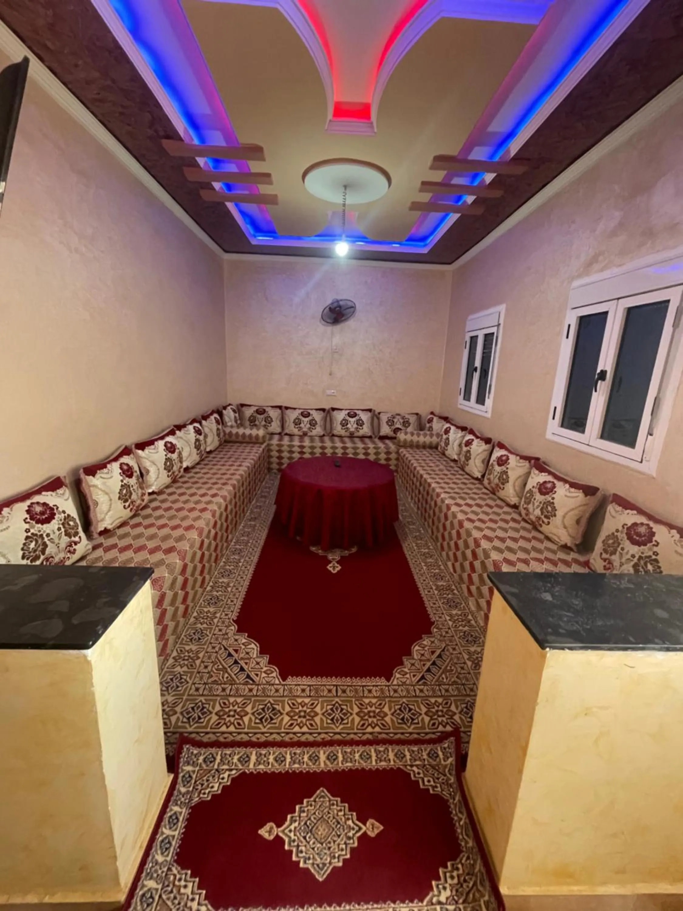 Living room in Merzouga desert apartment