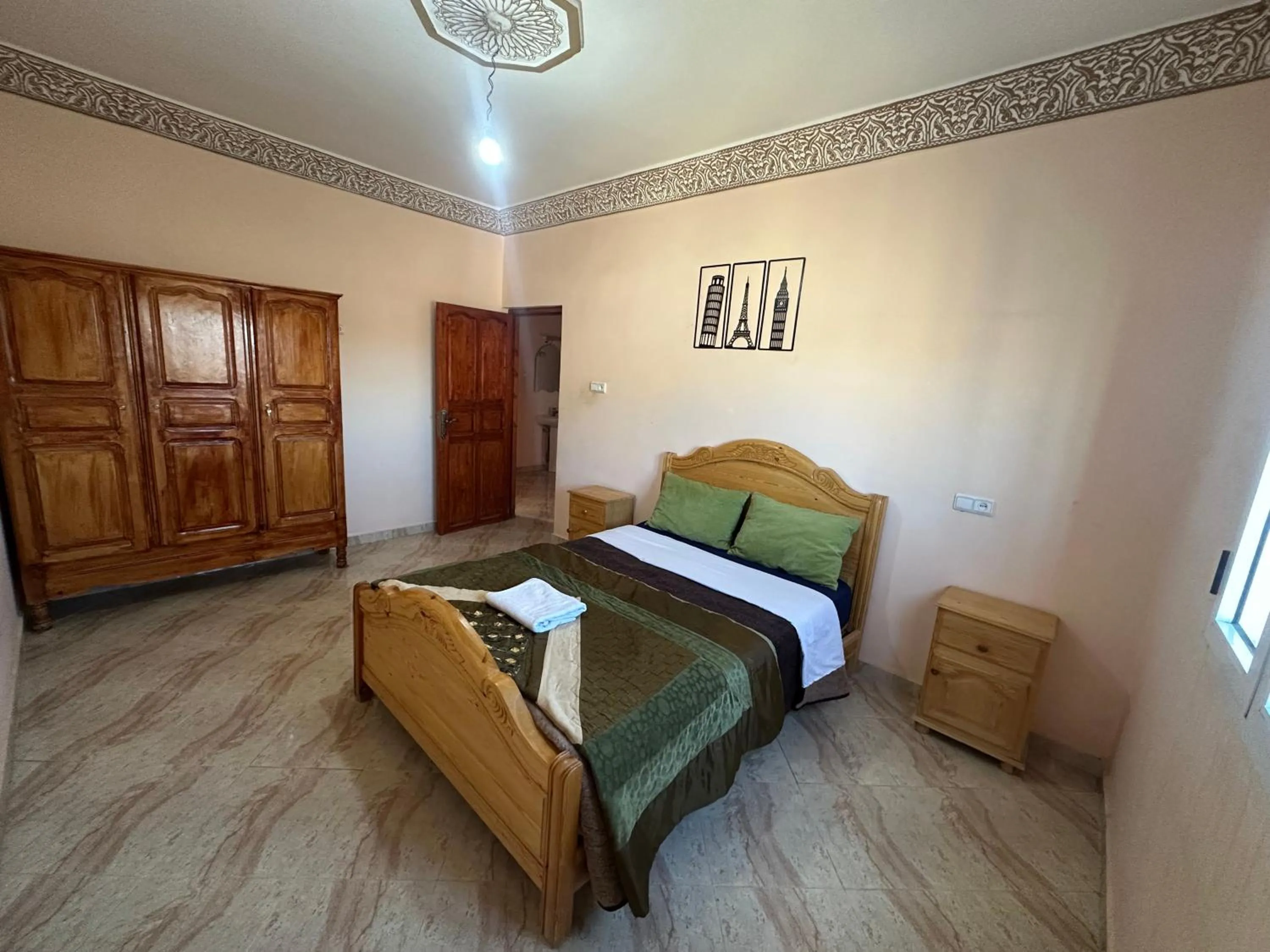 Bed in Merzouga desert apartment