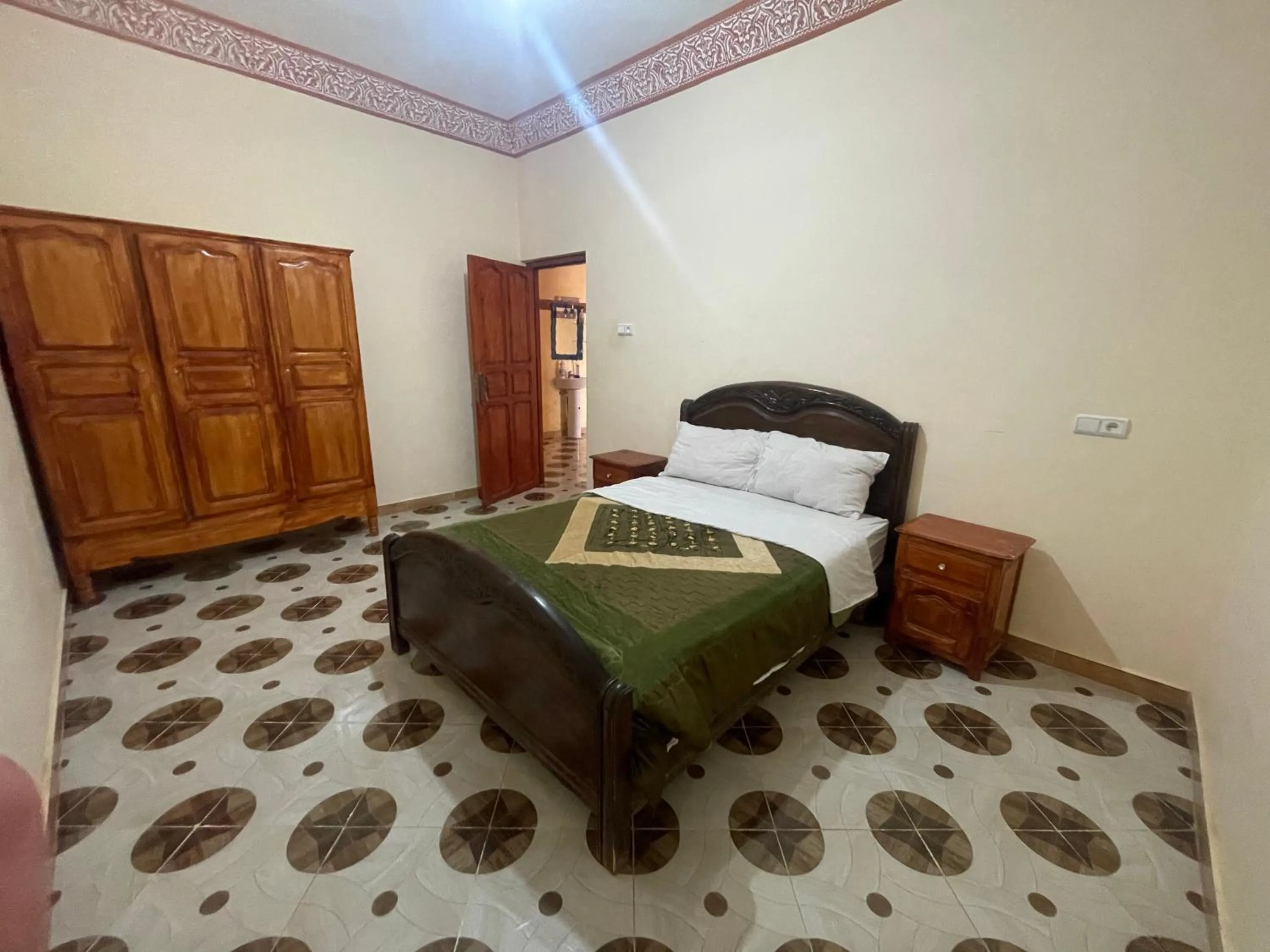 Bed in Merzouga desert apartment