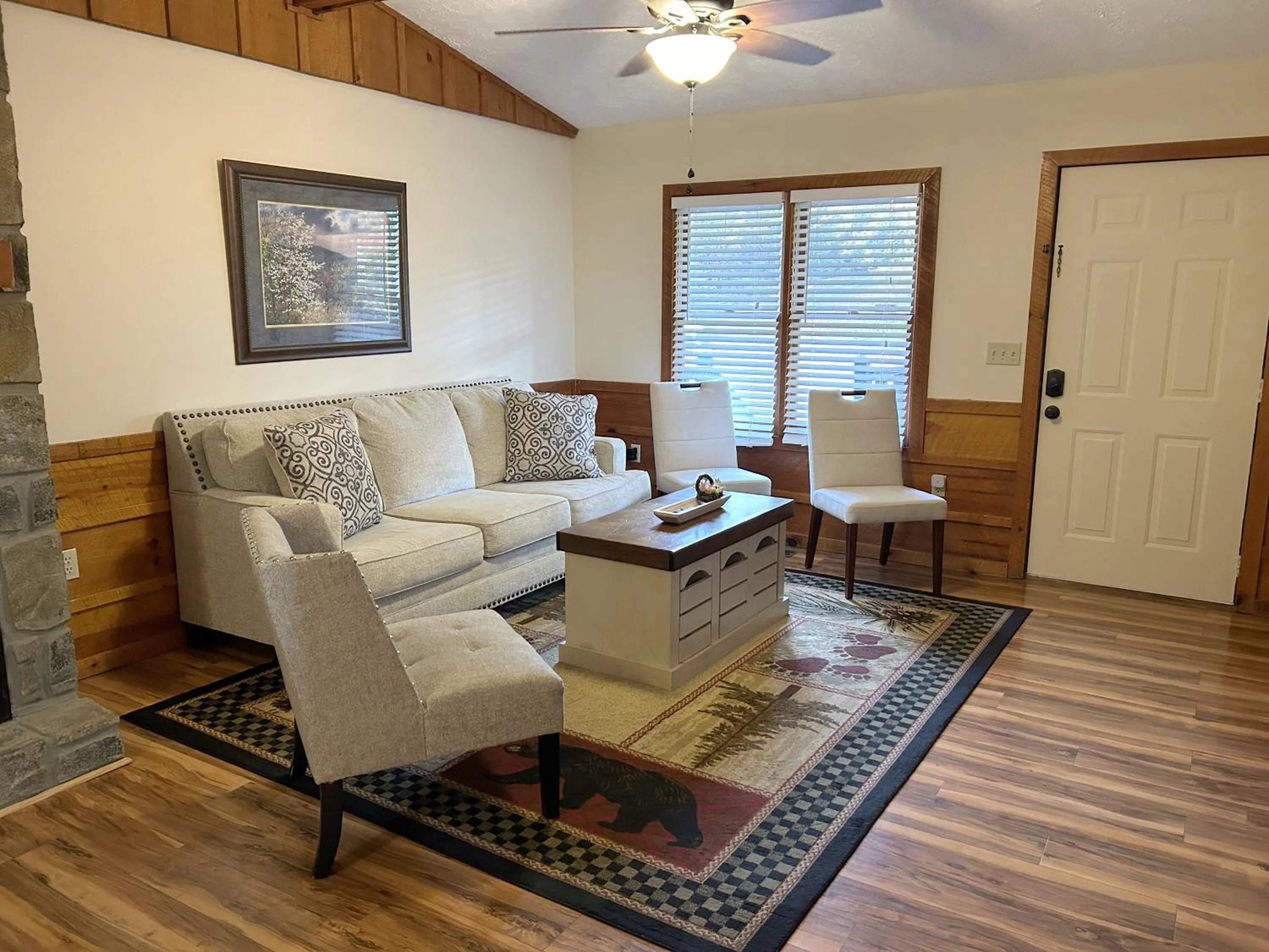 Living room in Tucked Away Cabin