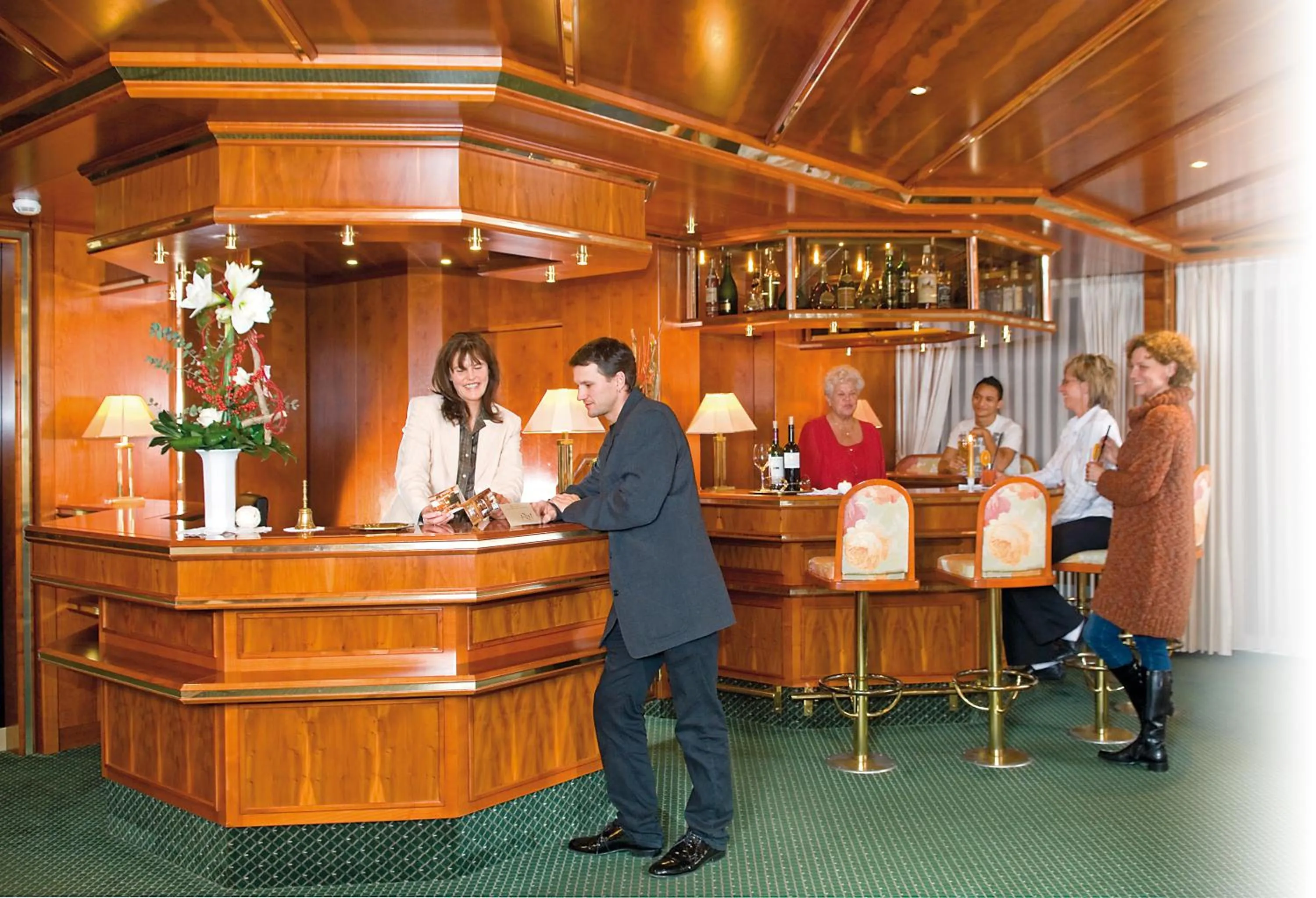 Lobby or reception in Burghotel