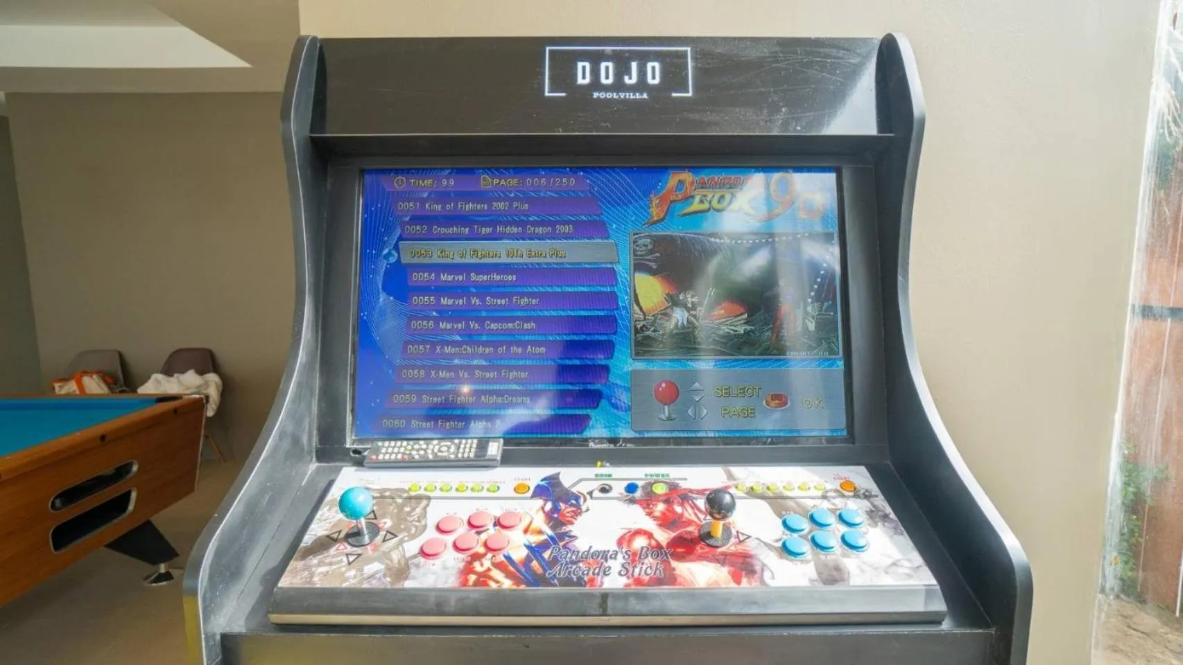 Game Room in Dojo pool villa