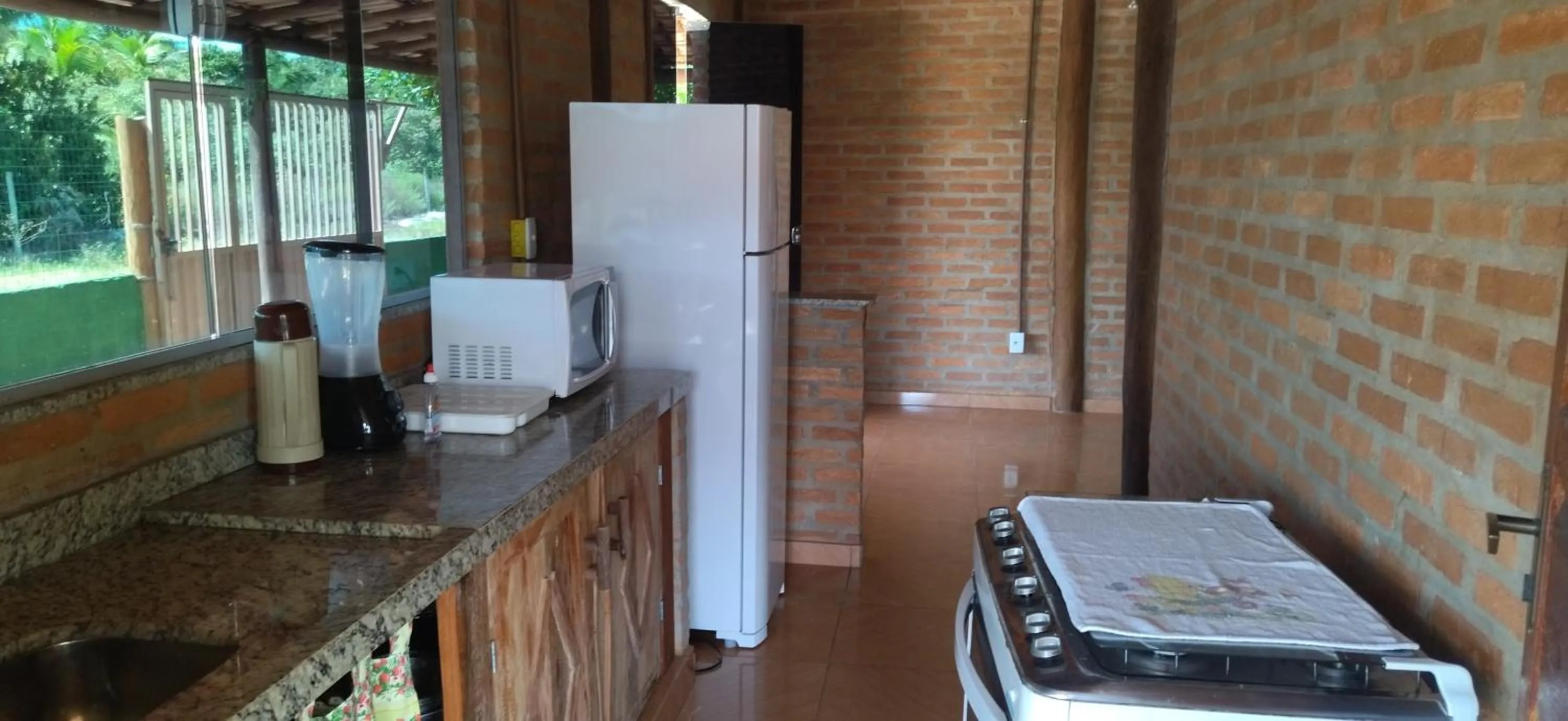 Kitchen or kitchenette in Vila das Mangabeiras Corumbau