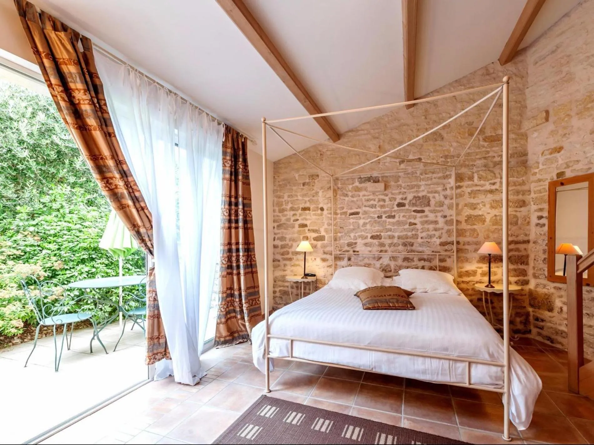 Bedroom, Bed in Logis Hôtel Le Central