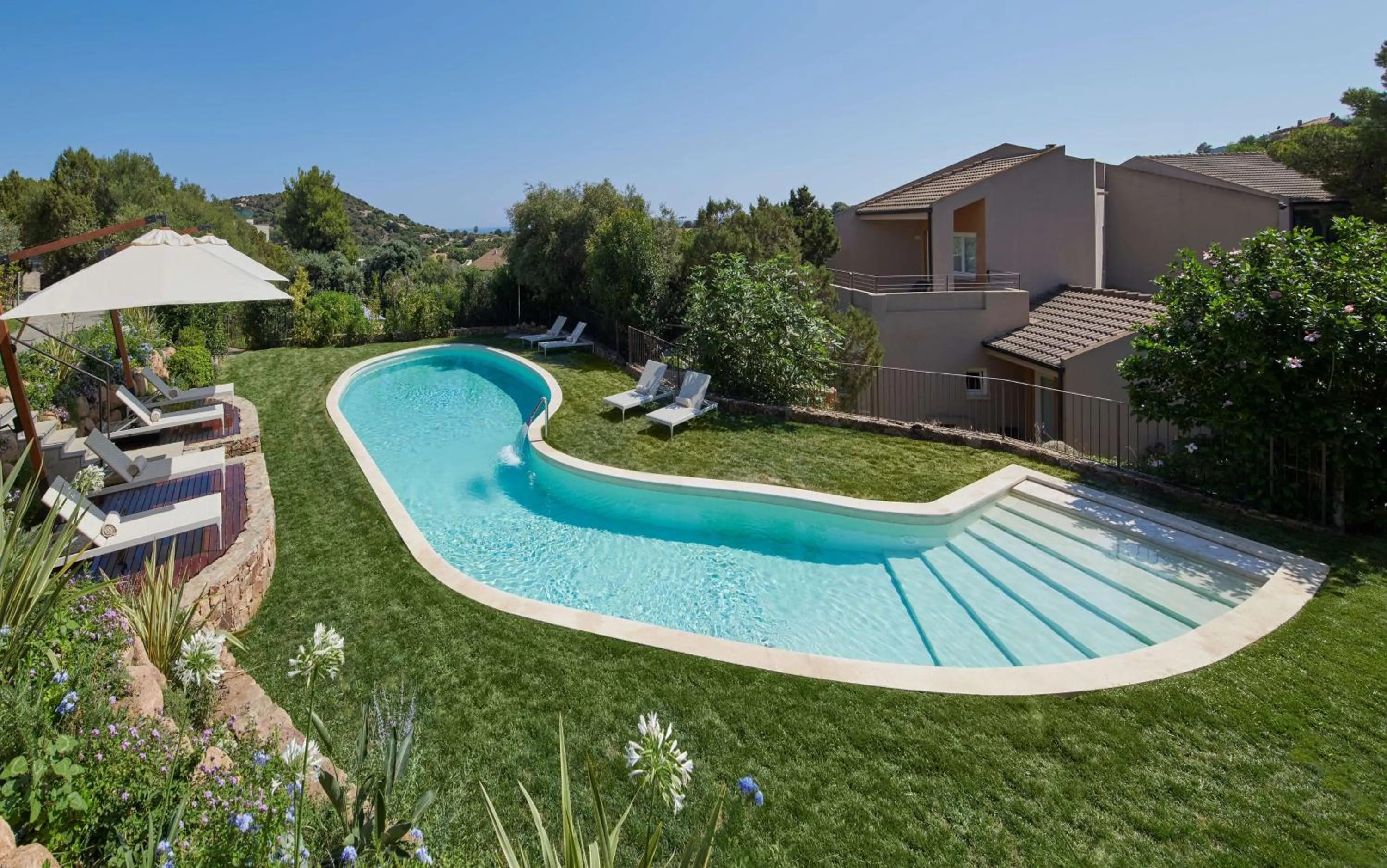 Pool view in Conrad Chia Laguna Sardinia