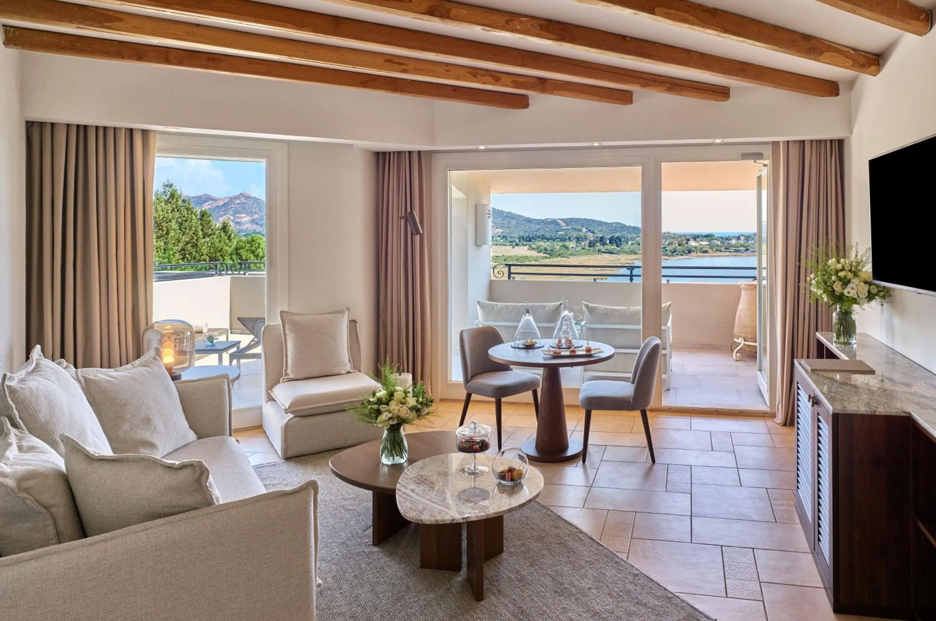 Living room in Conrad Chia Laguna Sardinia