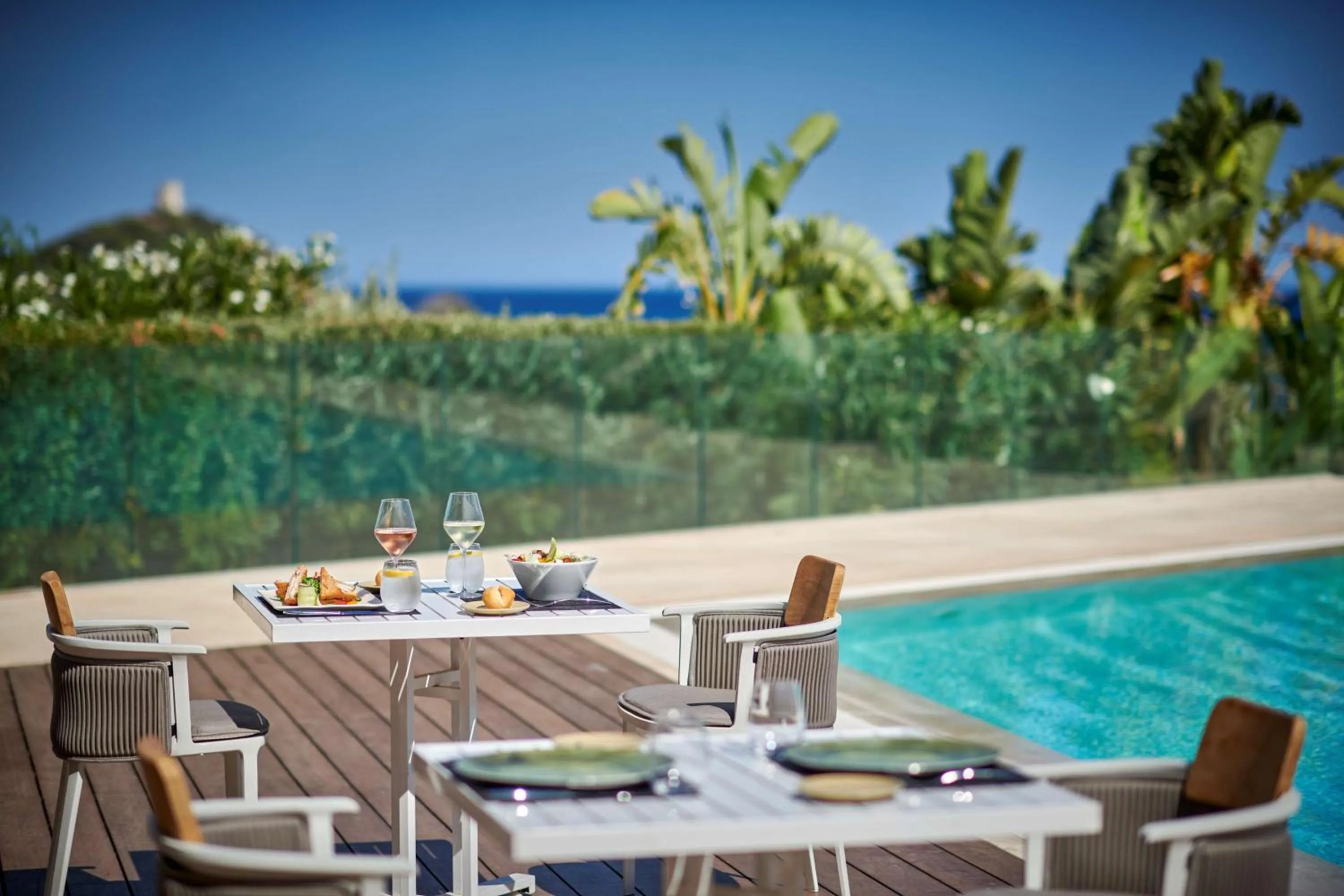 Pool view in Conrad Chia Laguna Sardinia