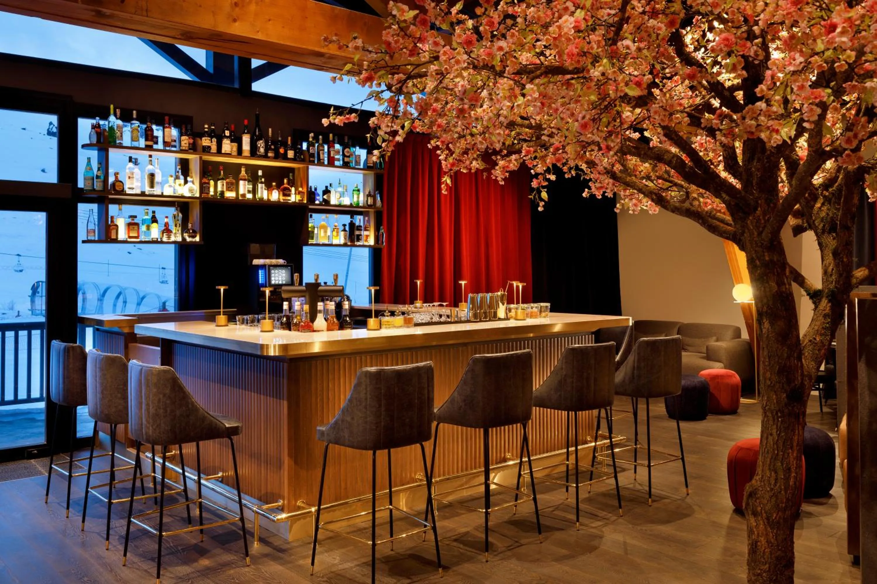 Lounge or bar in Hôtel Marielle