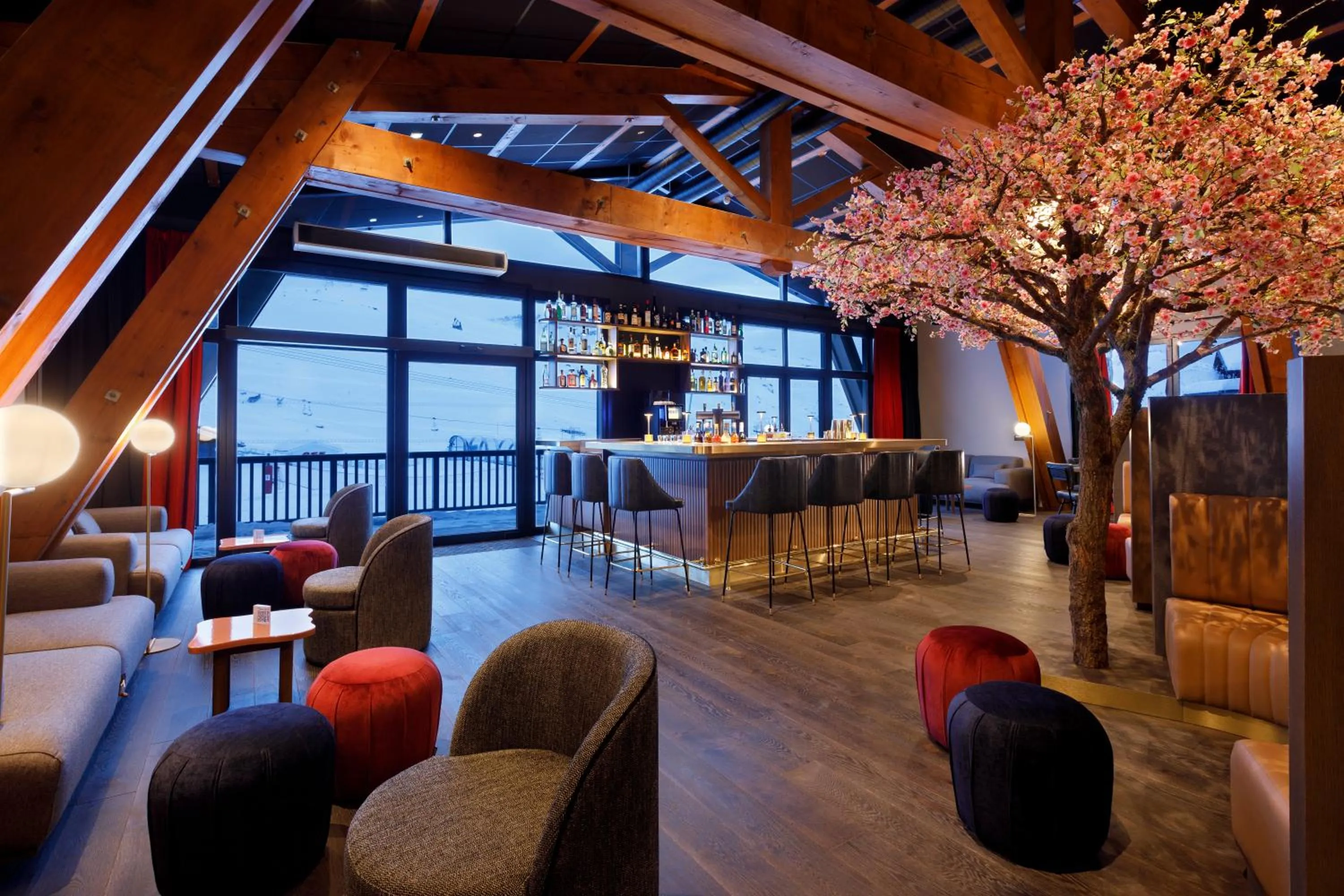 Lounge or bar in Hôtel Marielle