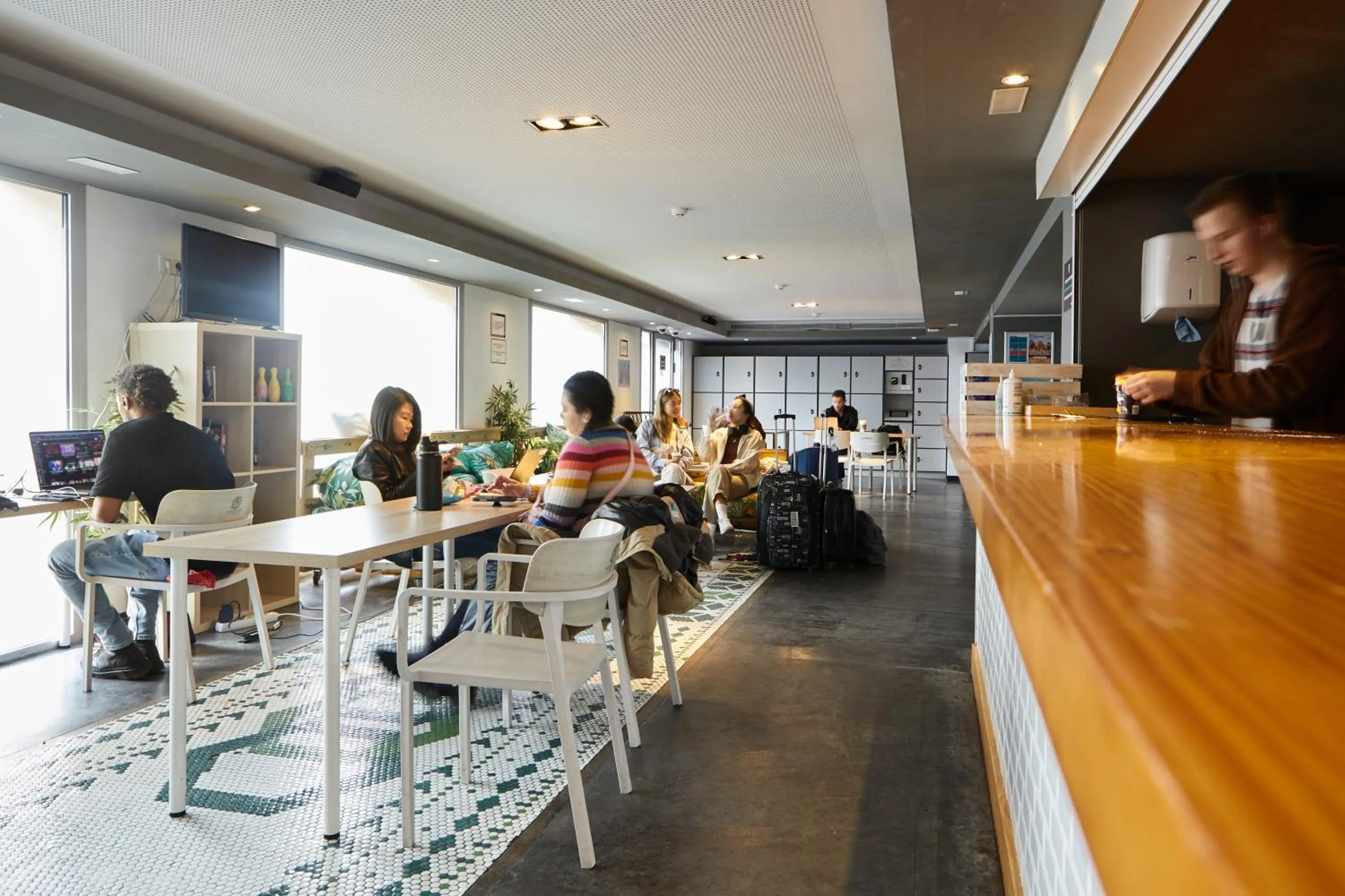 group of guests in St Christopher's Inn Barcelona