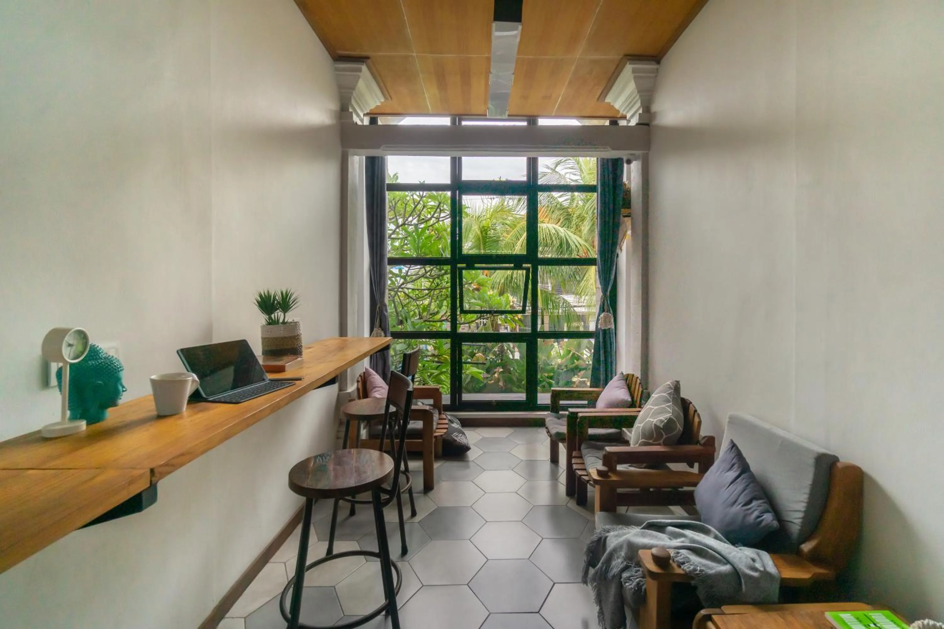 Seating area in Interconnection Hostel