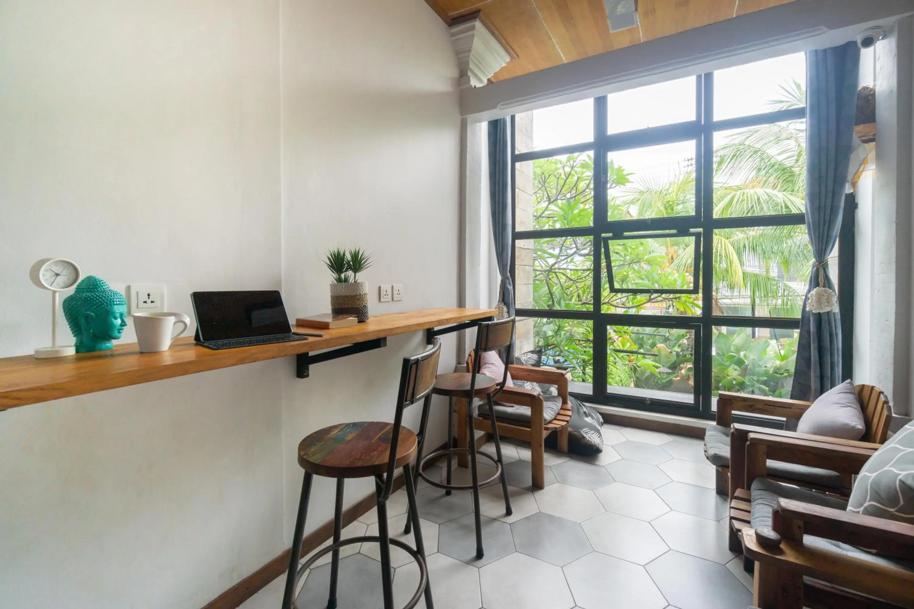 Seating area in Interconnection Hostel