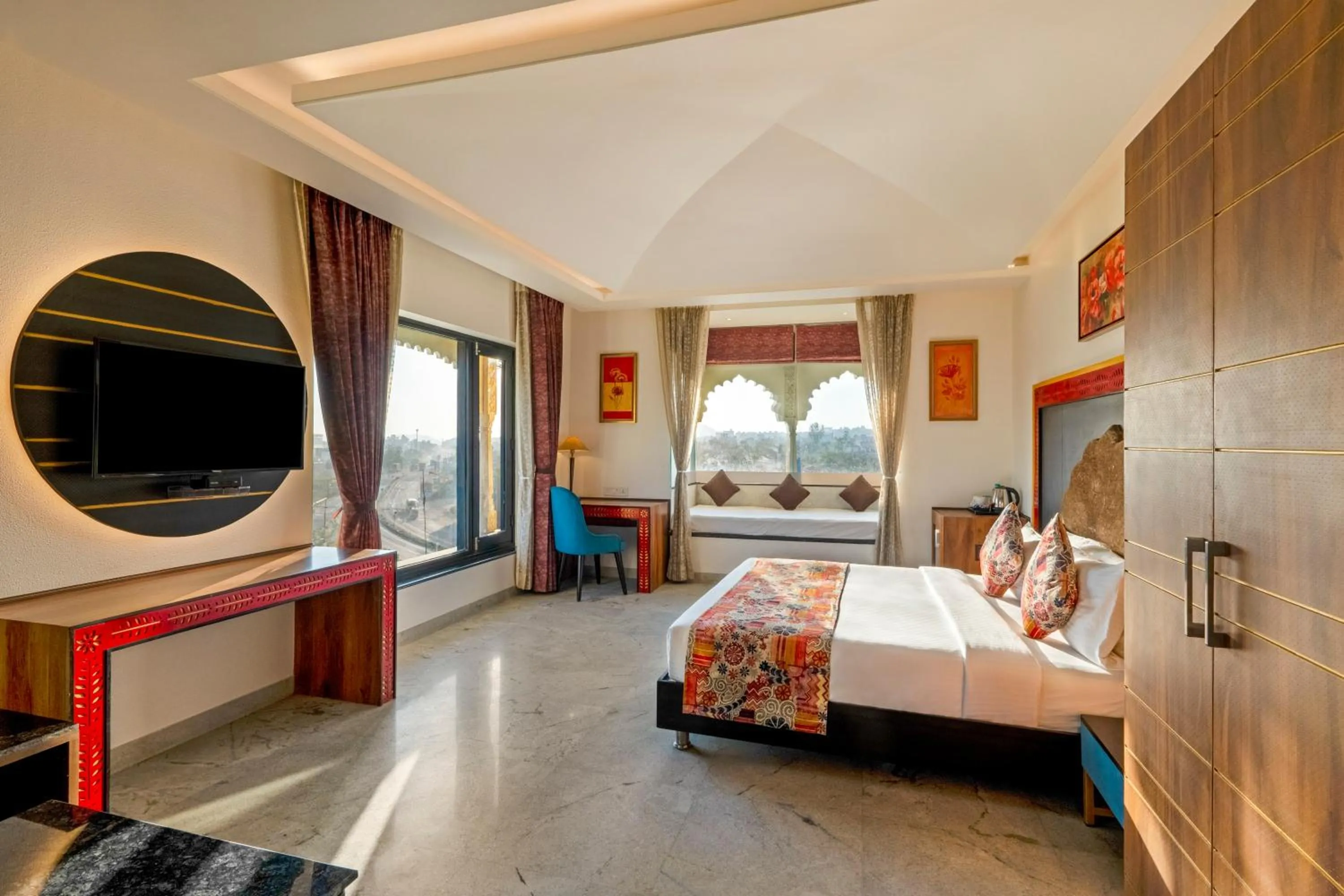 View (from property/room), Bed in Sterling Balicha Udaipur
