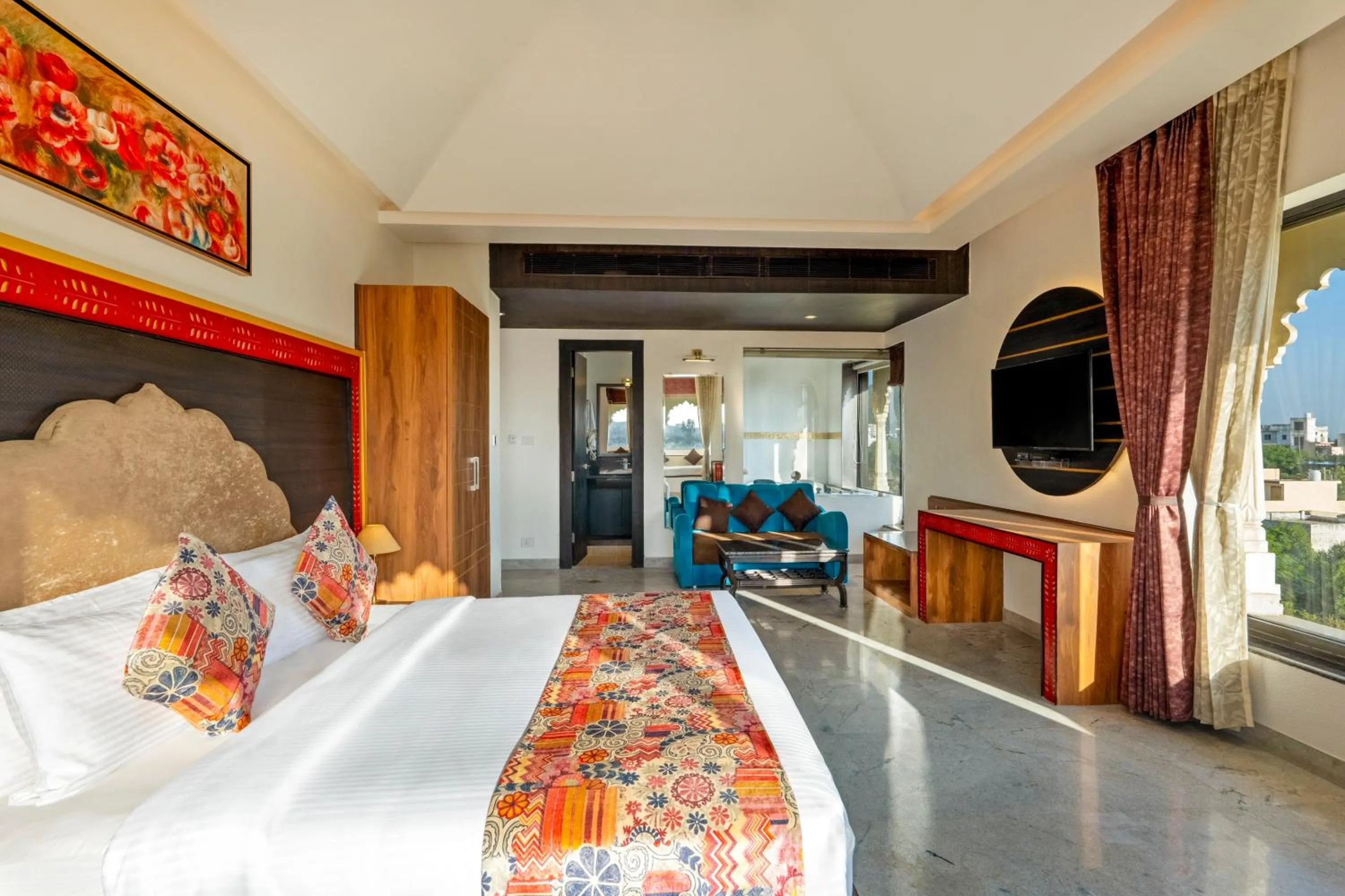 View (from property/room), Bed in Sterling Balicha Udaipur