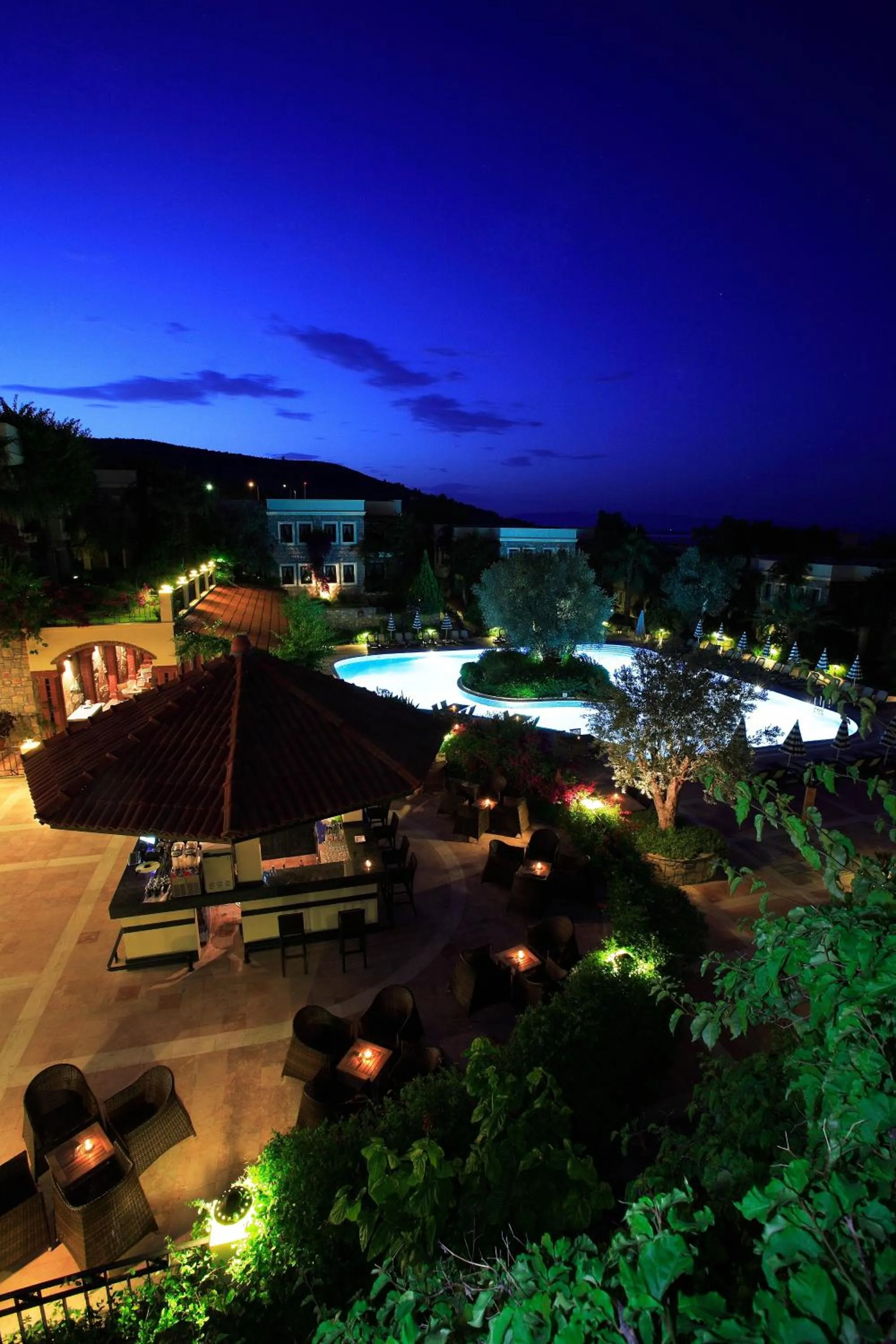 Pool view in Zeytinada Hotel