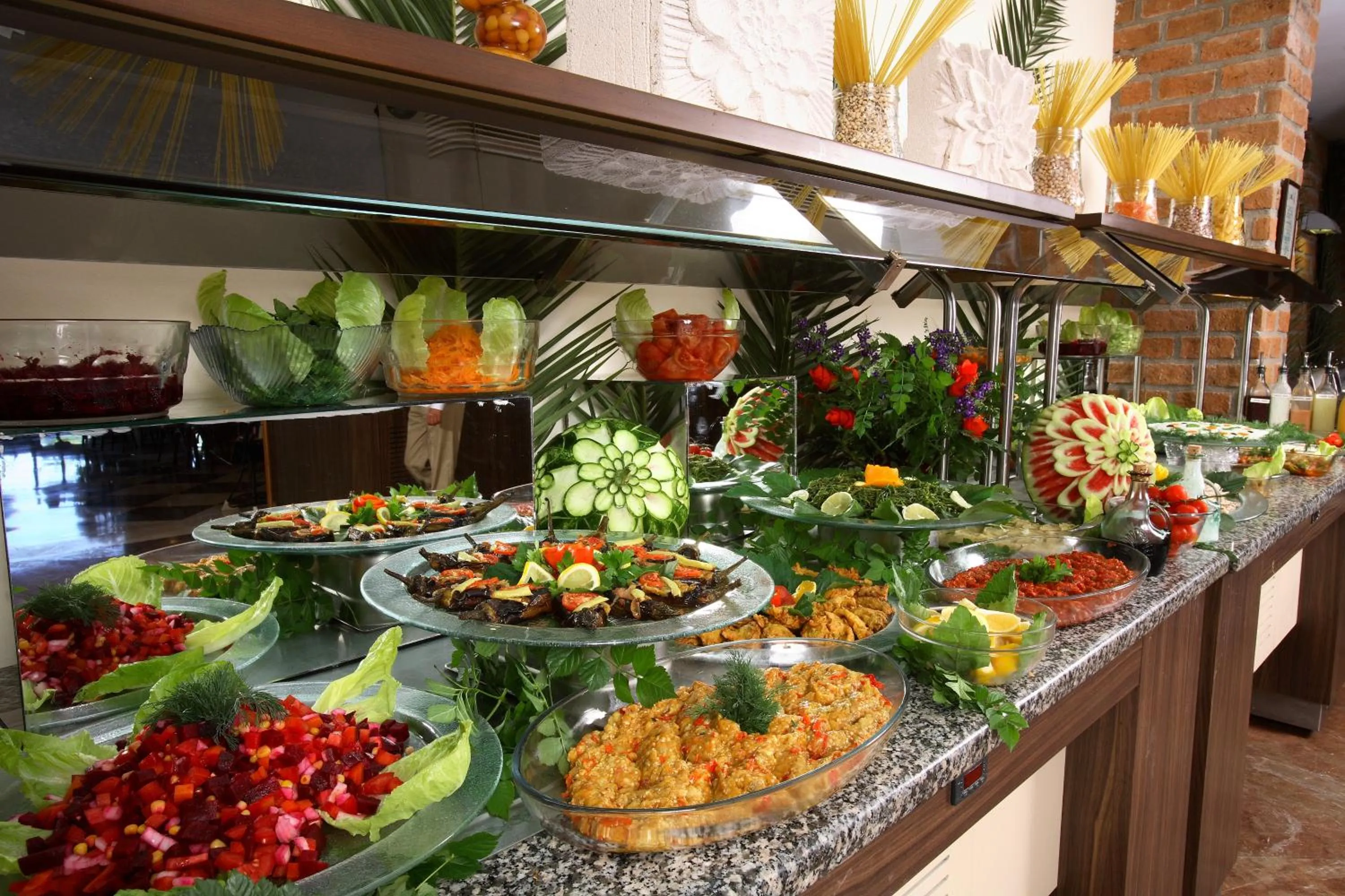 Buffet breakfast in Zeytinada Hotel