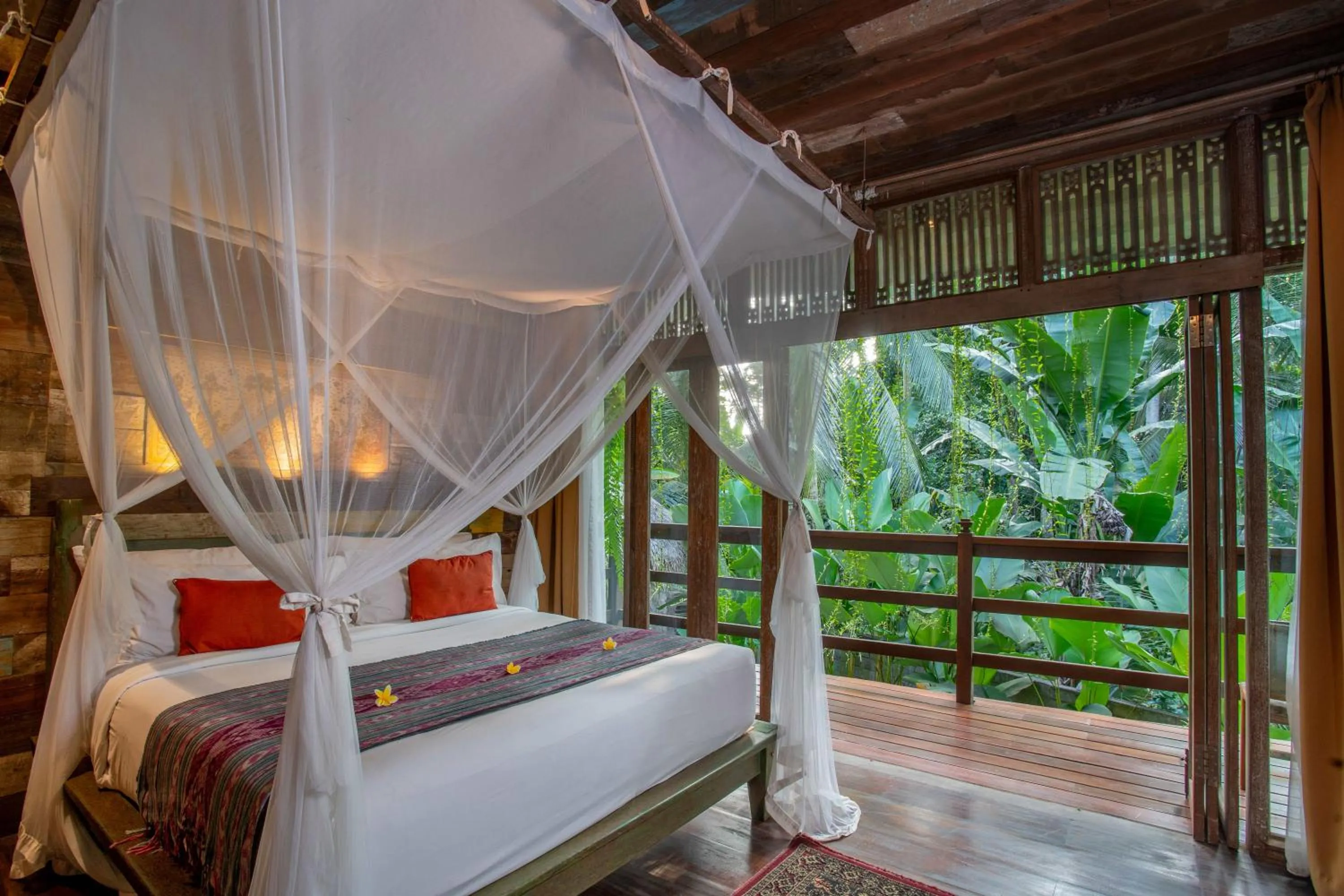 View (from property/room), Bed in Aryaswara Villa Ubud