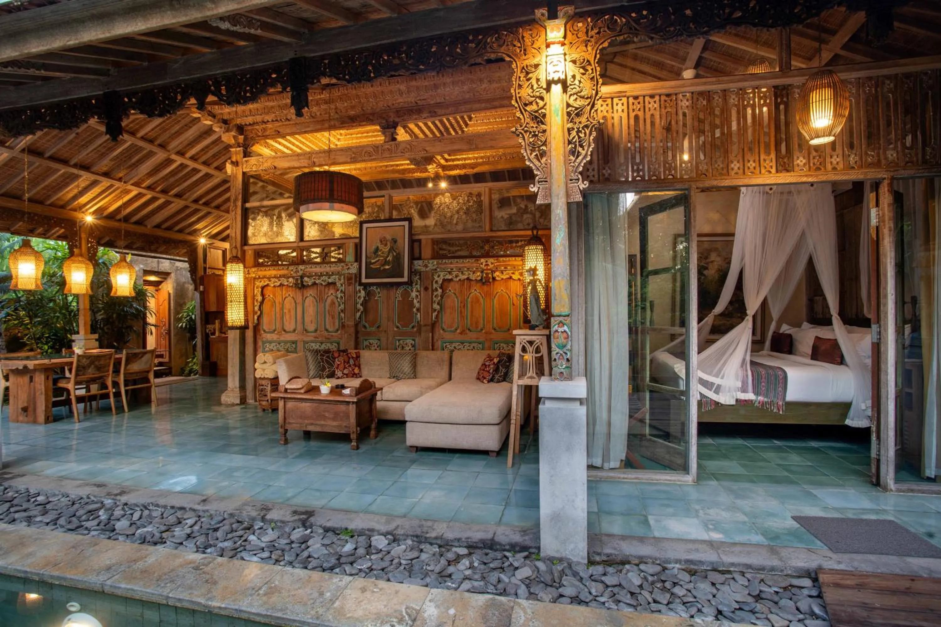 Living room in Aryaswara Villa Ubud