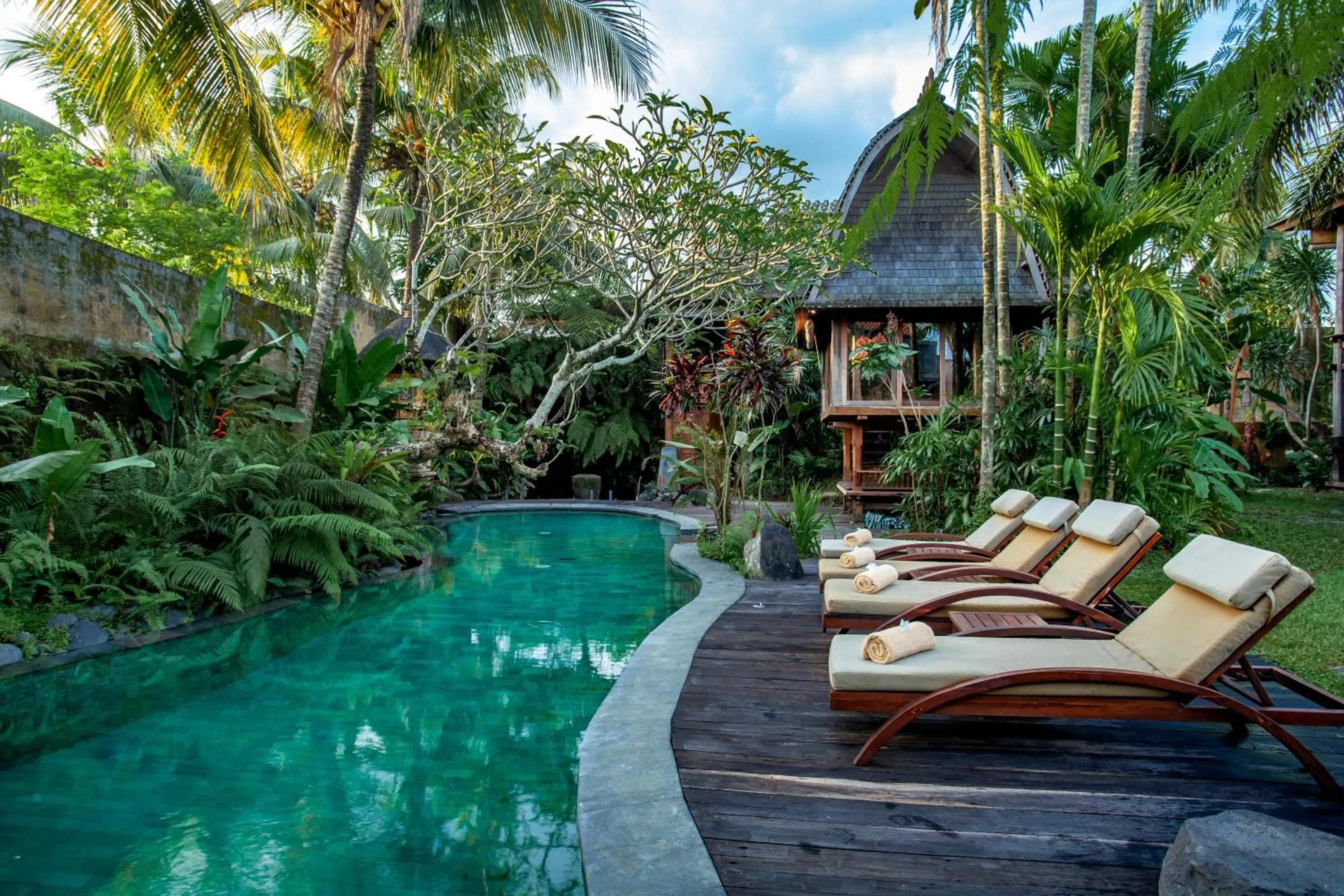Pool view in Aryaswara Villa Ubud