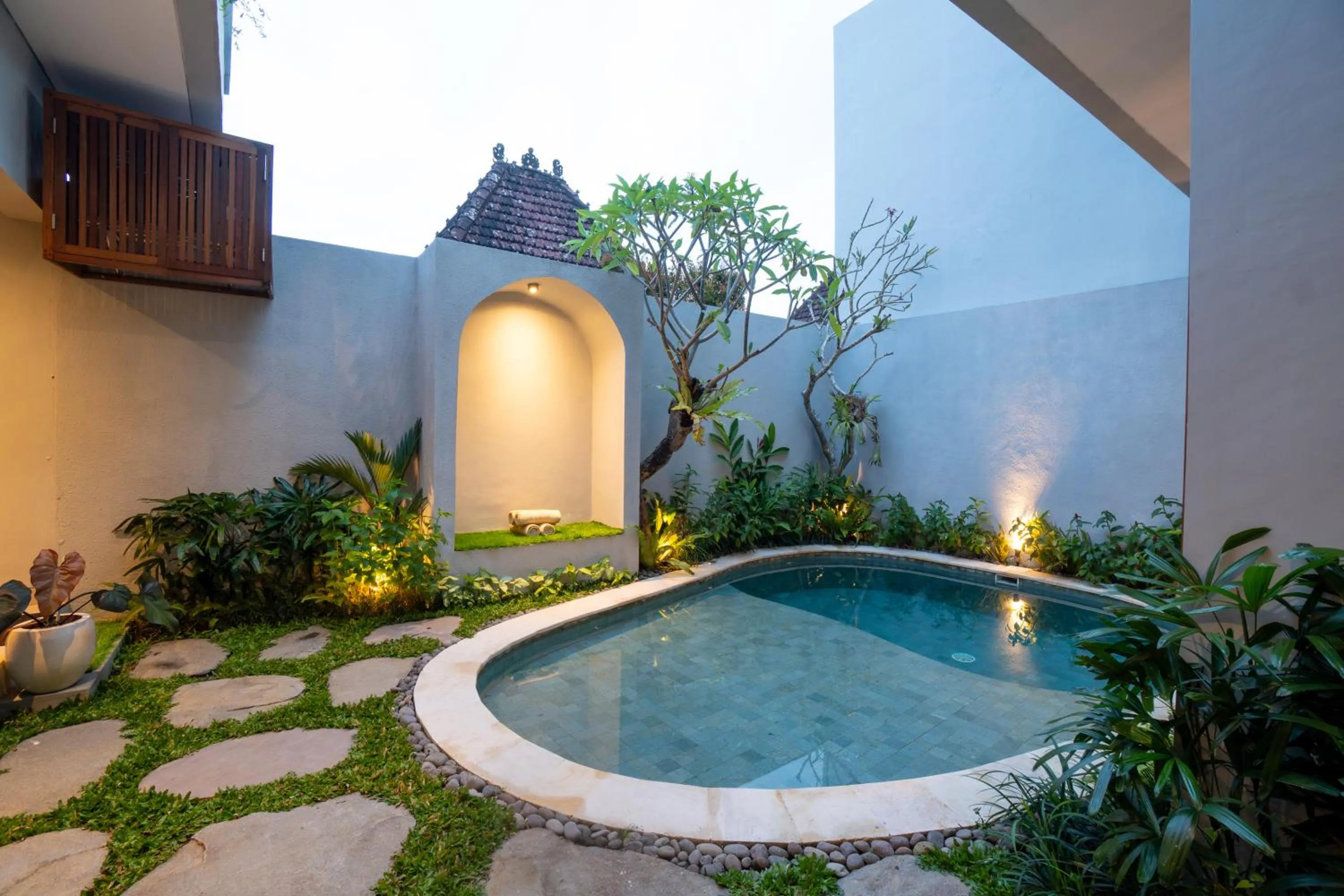 Pool view in Aryaswara Villa Ubud
