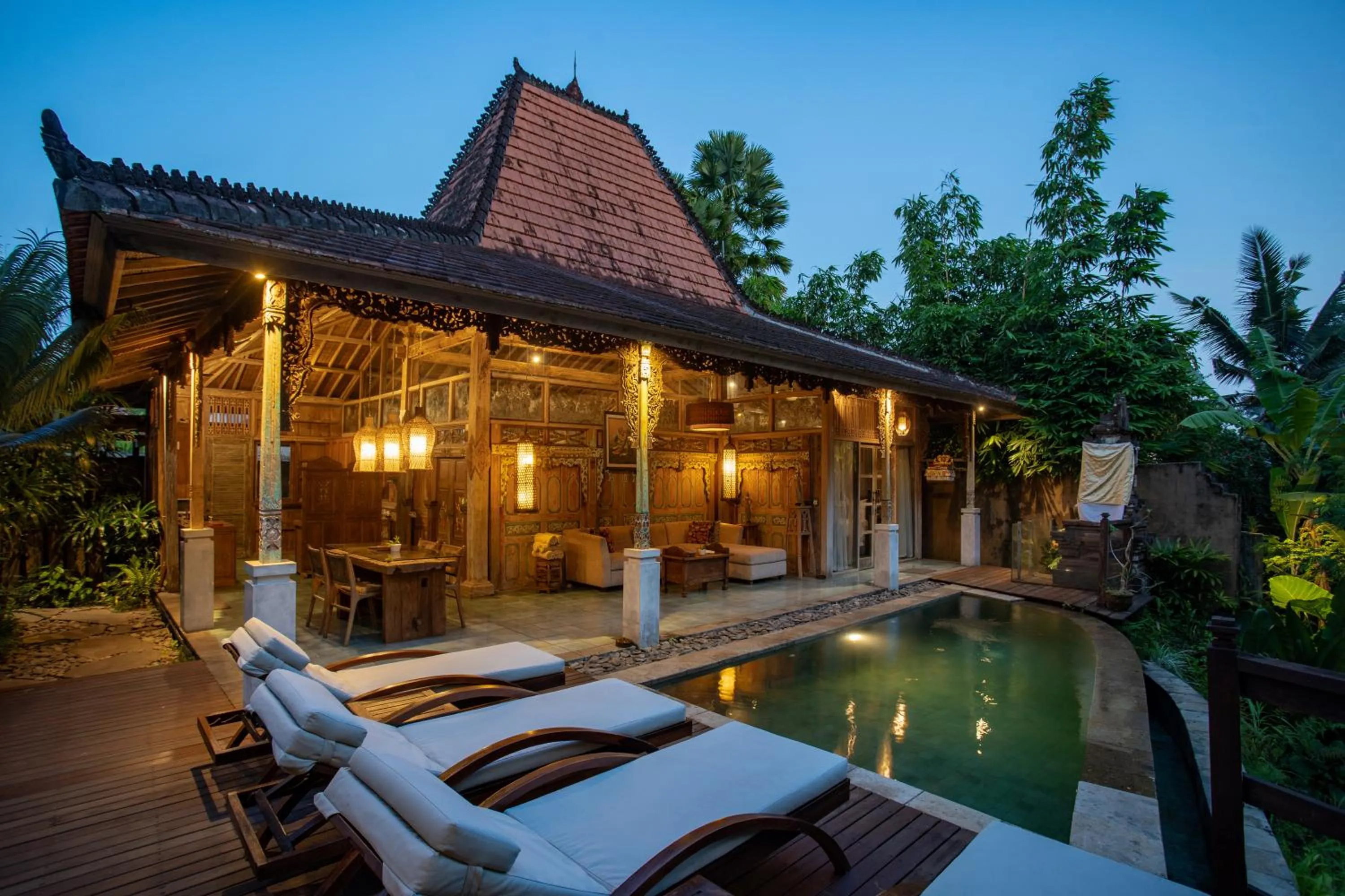 Pool view in Aryaswara Villa Ubud