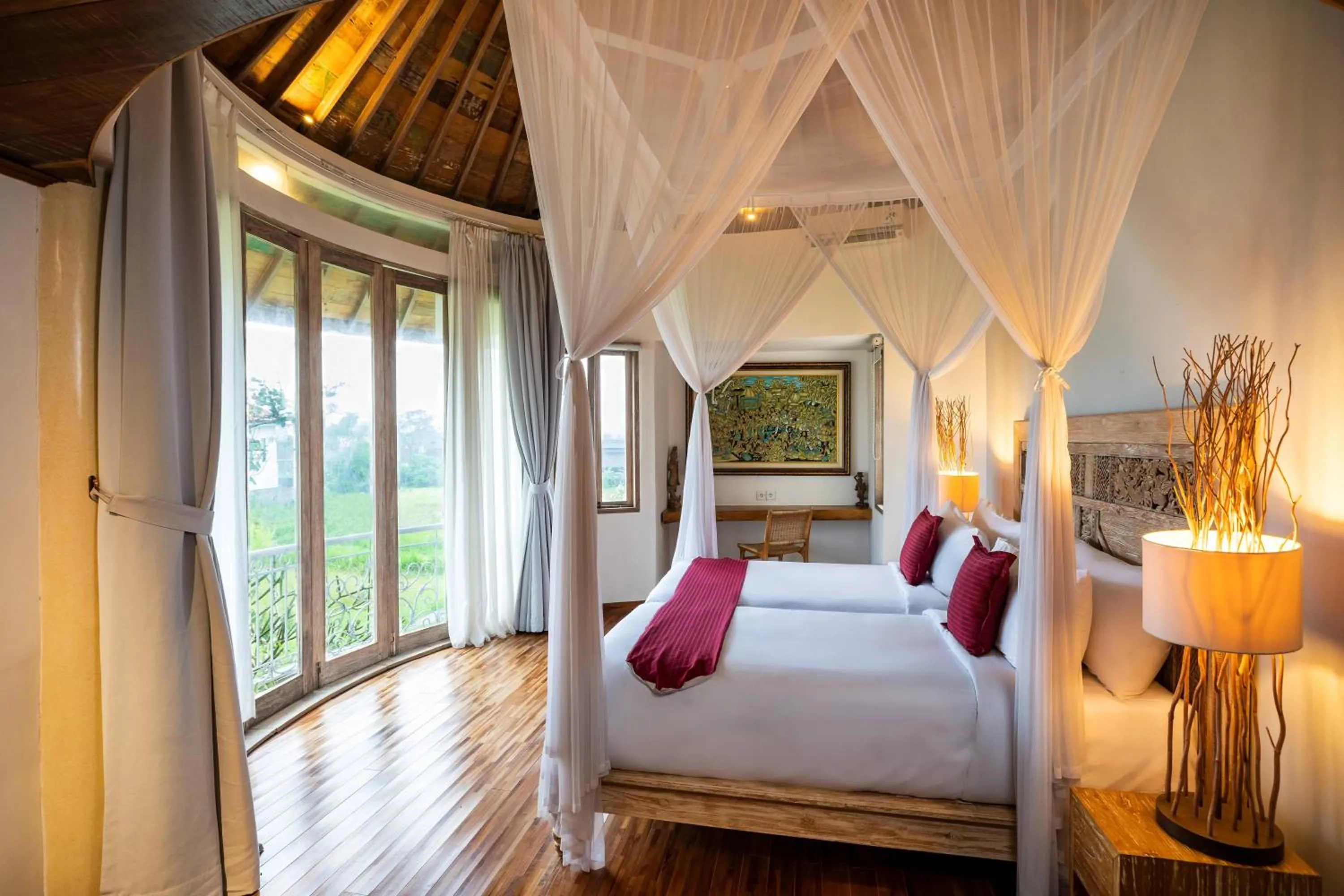 Bed in Aryaswara Villa Ubud