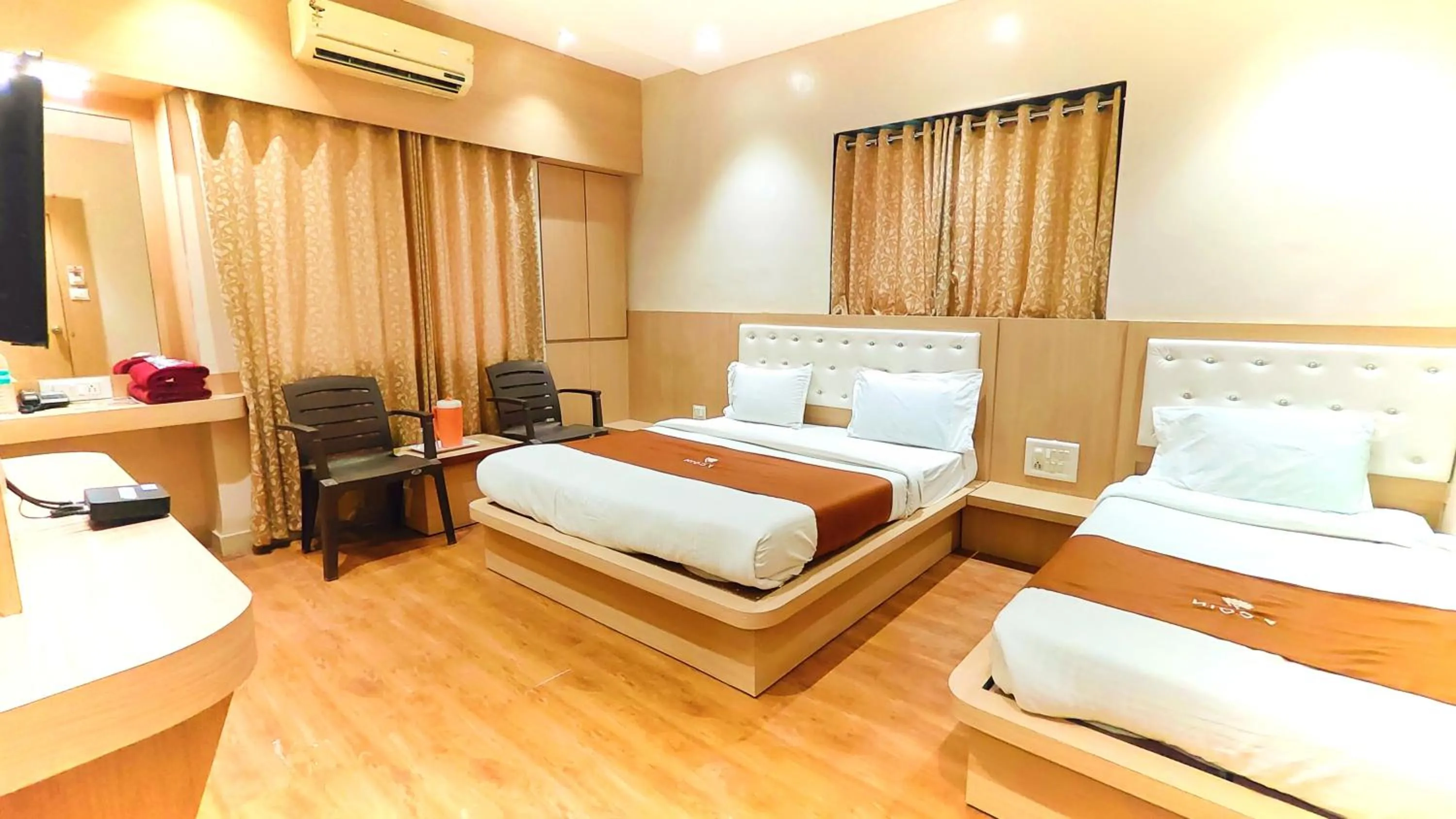 View (from property/room), Bed in Hotel Yog Palace Newly Renovated