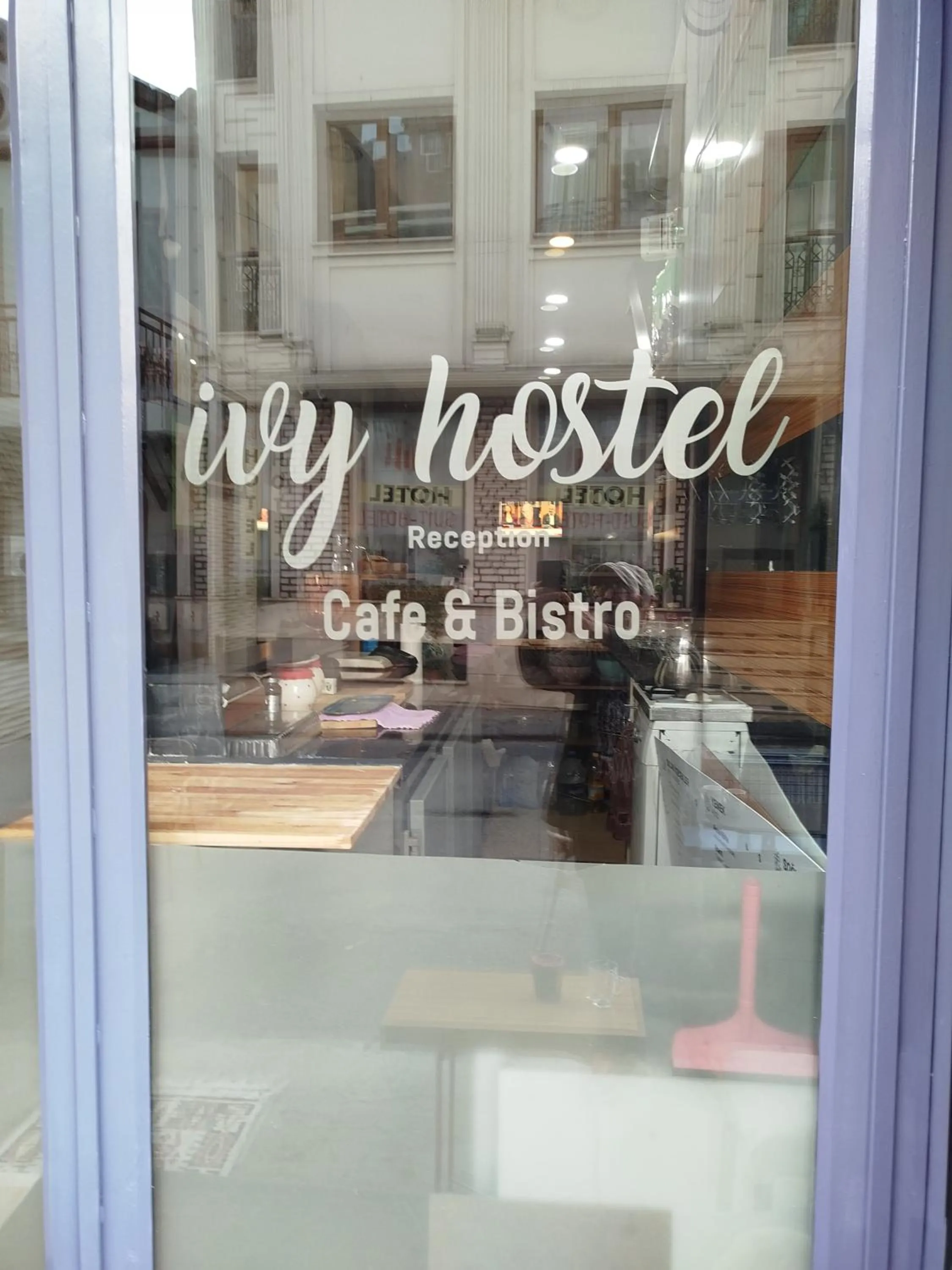 Dining area in ivy hostel cafe