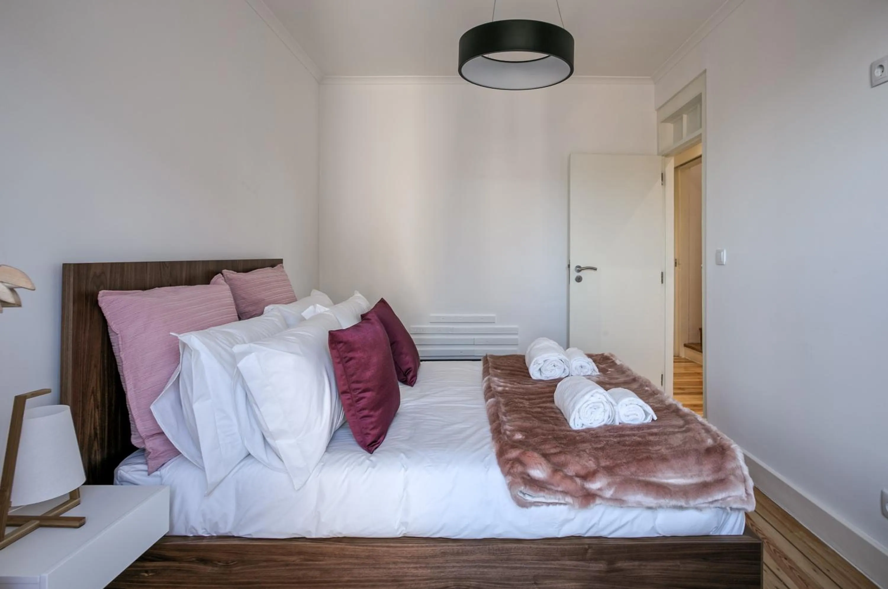 Bedroom, Bed in Hip Tailor Made Duplex Penthouse in Bairro Alto