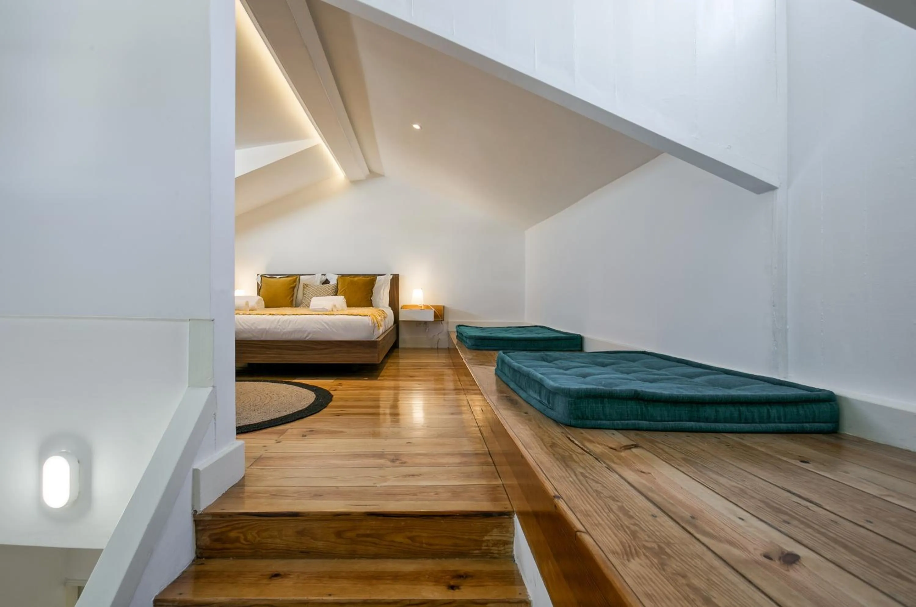 Bedroom, Bed in Hip Tailor Made Duplex Penthouse in Bairro Alto