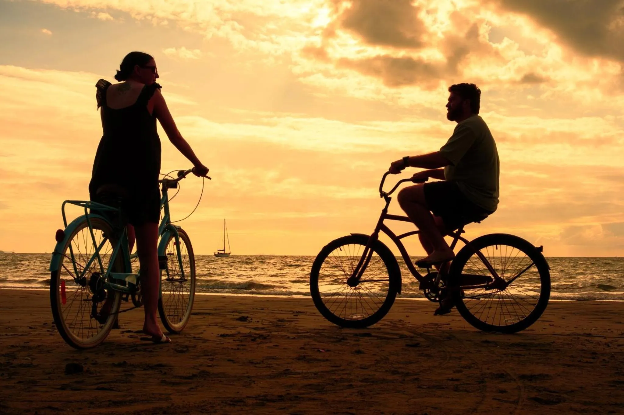 Cycling in Aquarius On The Beach