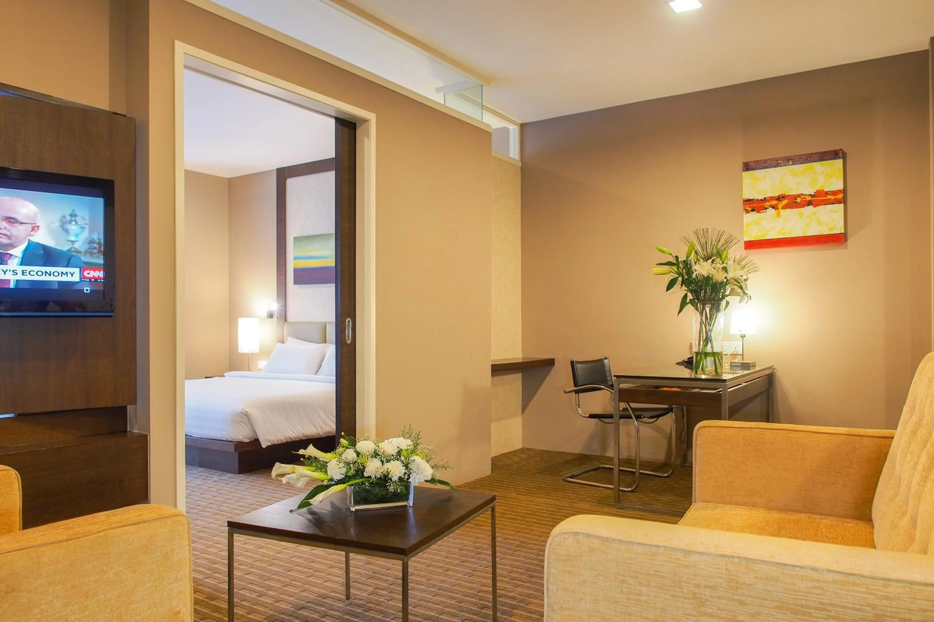 Living room, Bed in Hotel Primera Suite Cyberjaya