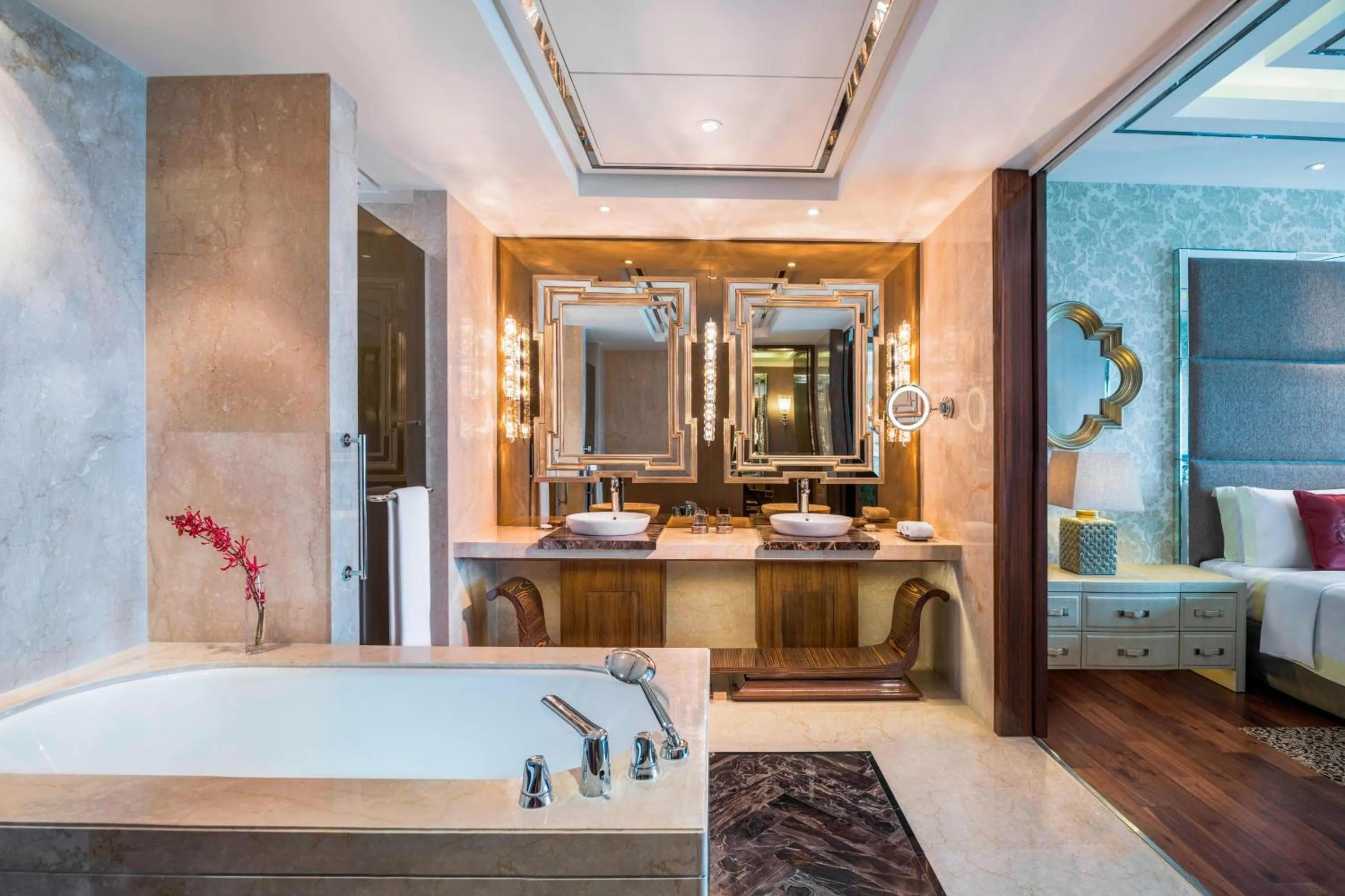 Bathroom, Bed in The St. Regis Mumbai