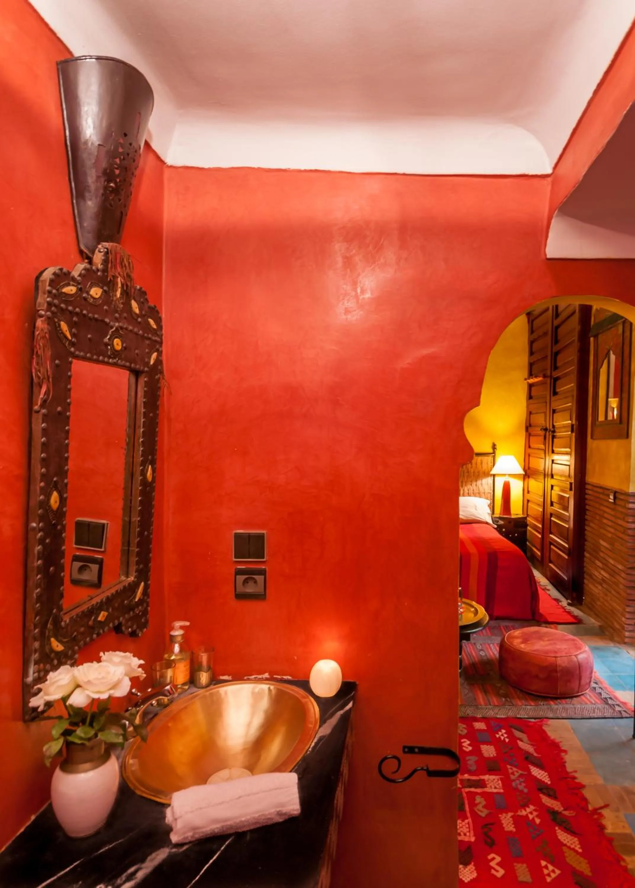 Bathroom, Bed in Riad Eden