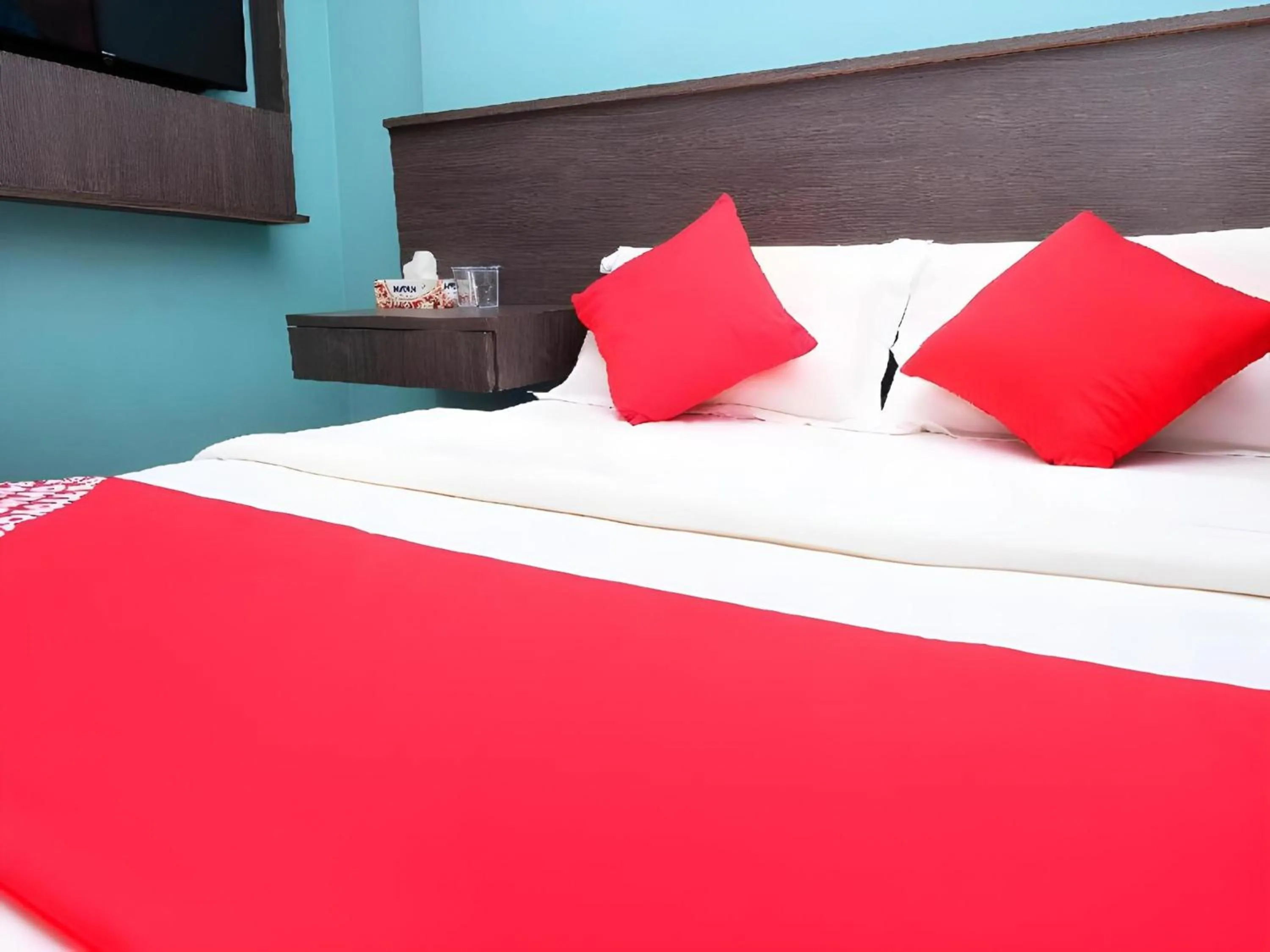 Photo of the whole room, Bed in Hotel O Fajar Baru Boutique Hotel