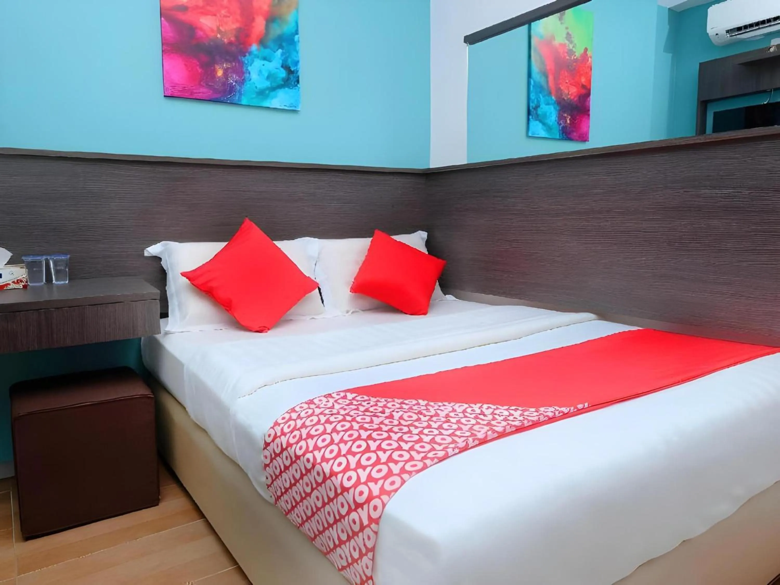 Photo of the whole room, Bed in Hotel O Fajar Baru Boutique Hotel