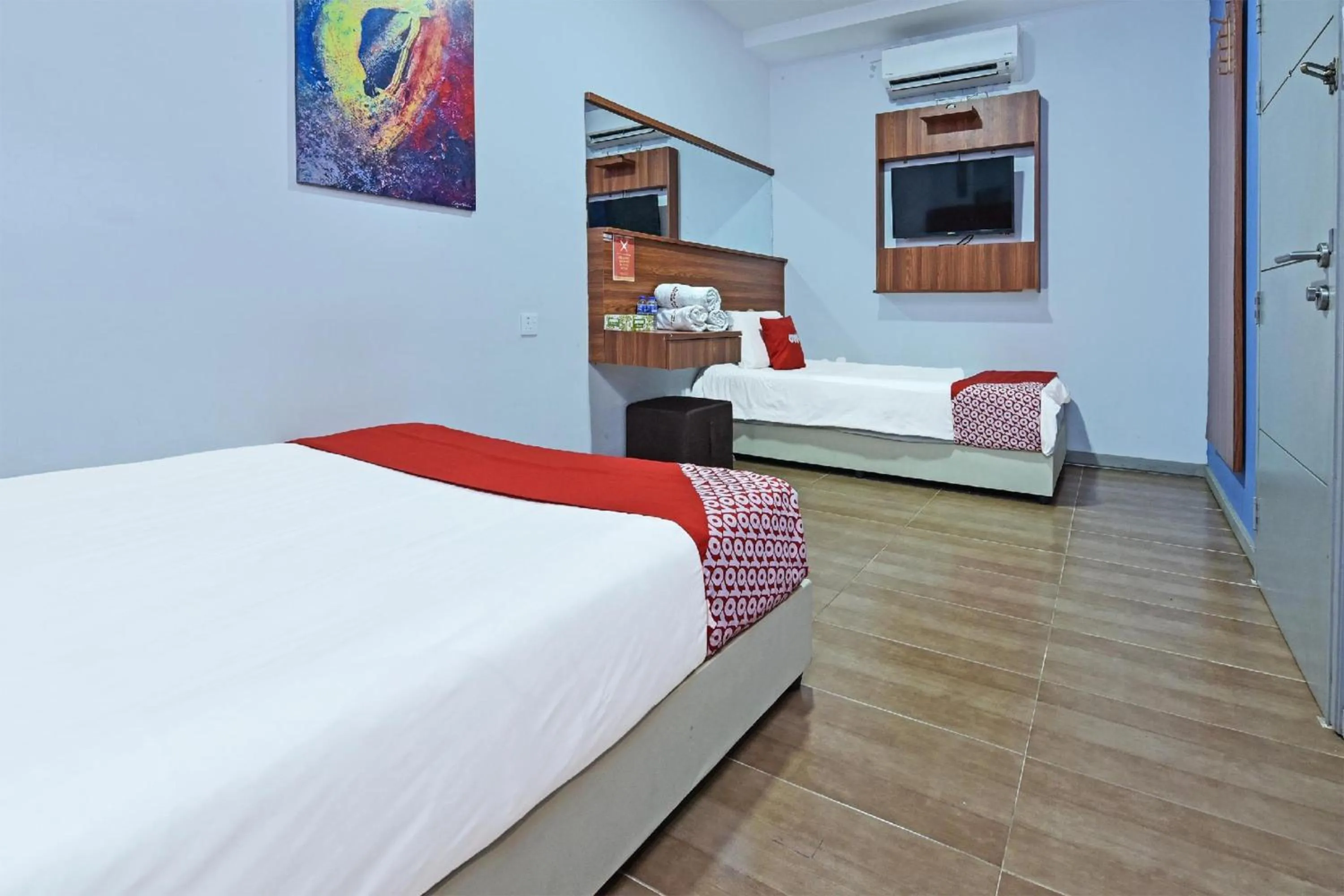 Bedroom, Bed in Hotel O Fajar Baru Boutique Hotel