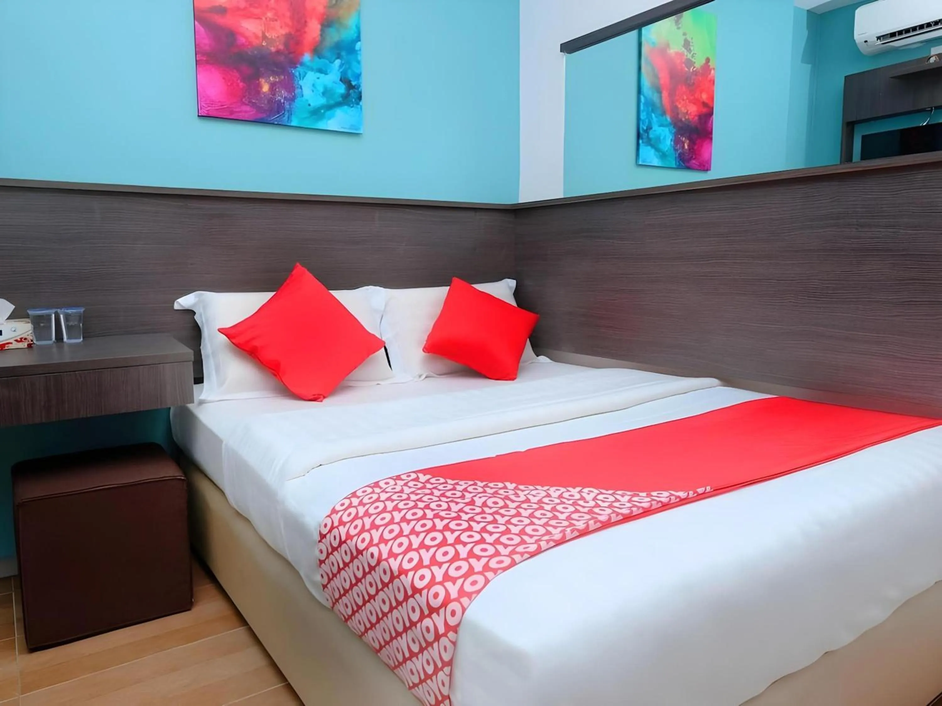 Photo of the whole room, Bed in Hotel O Fajar Baru Boutique Hotel