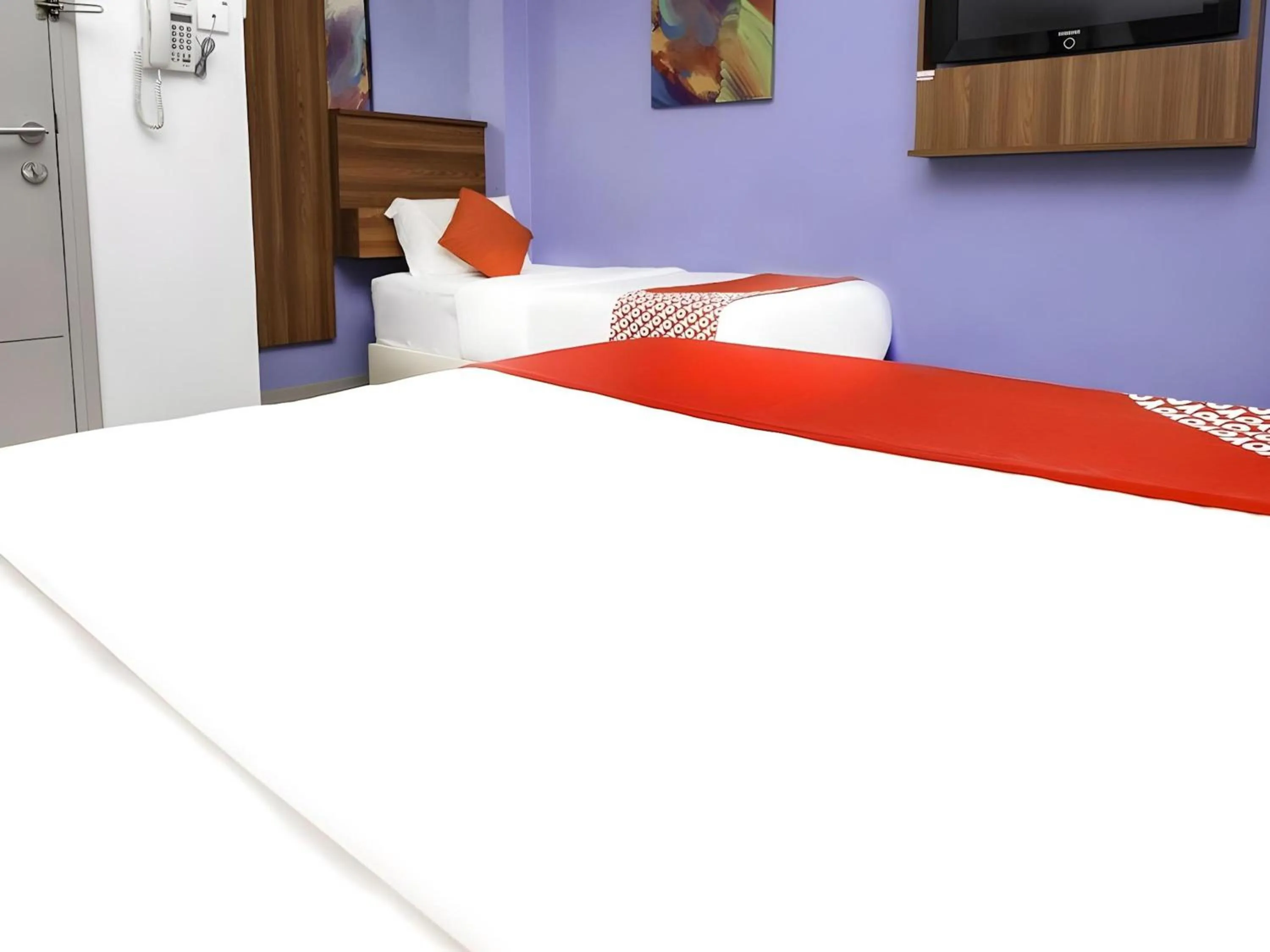 Photo of the whole room, Bed in Hotel O Fajar Baru Boutique Hotel