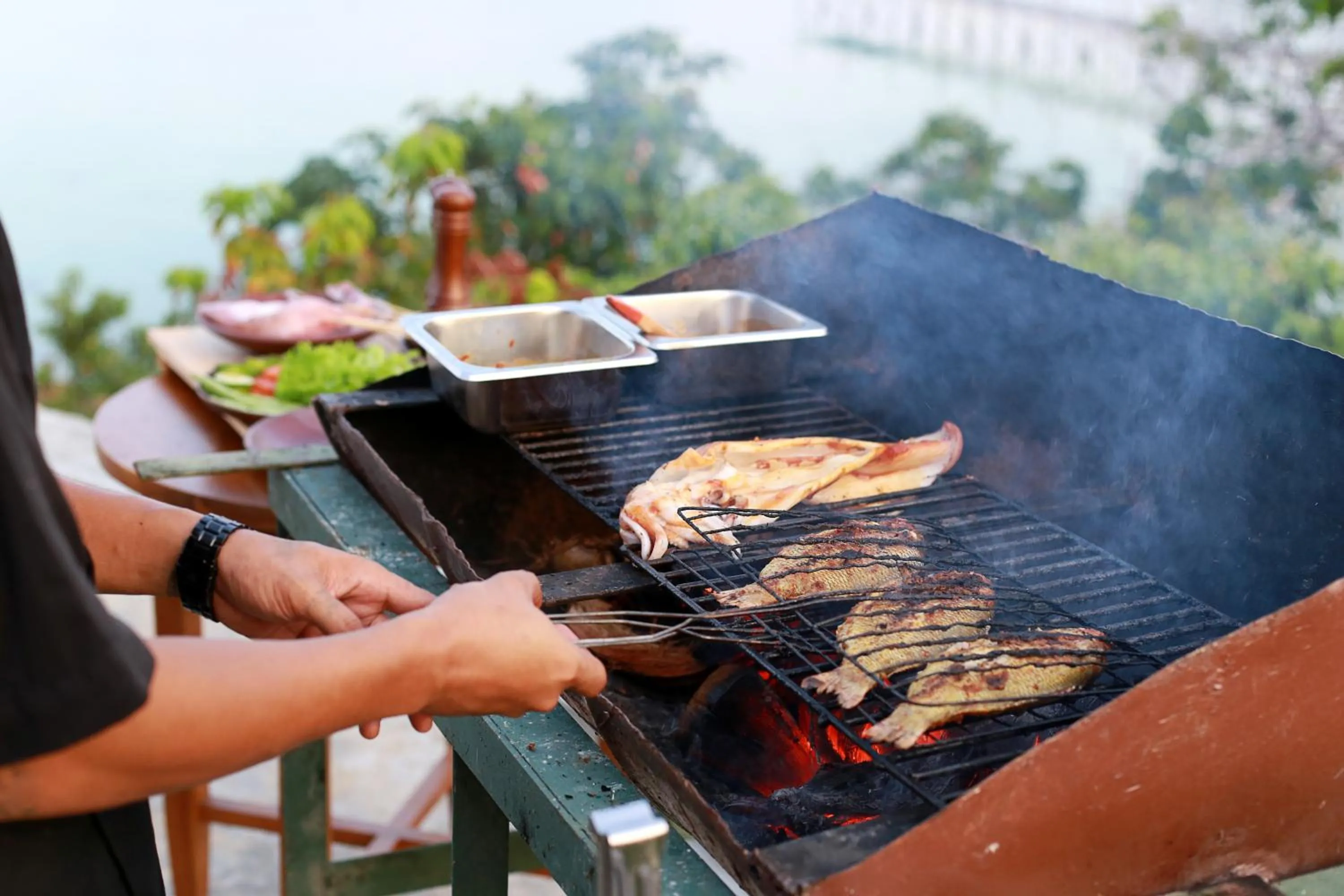 BBQ facilities in Royal Ocean Resort Karimunjawa