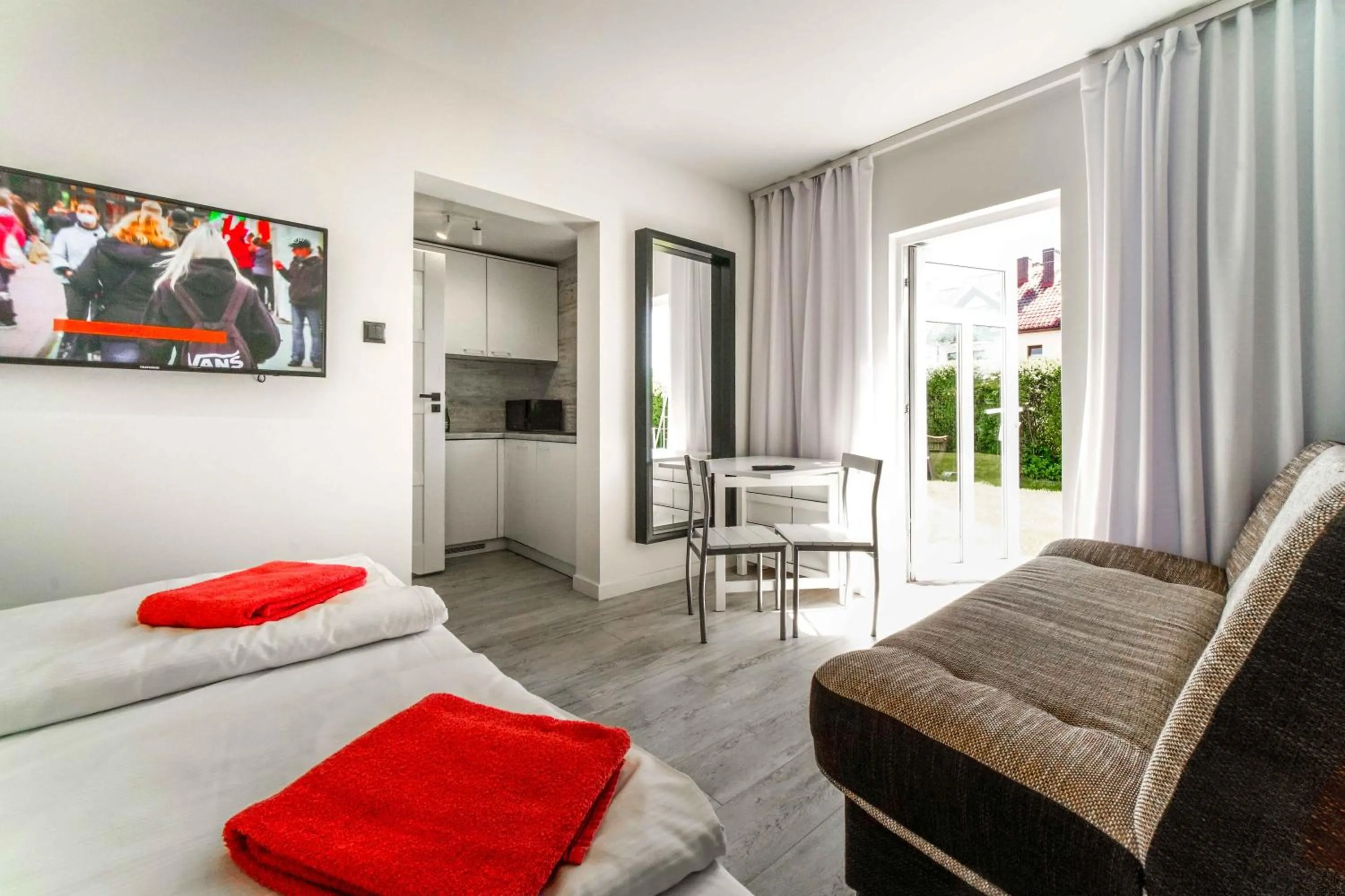 TV and multimedia, Bed in Wczasowa 8 Apartments