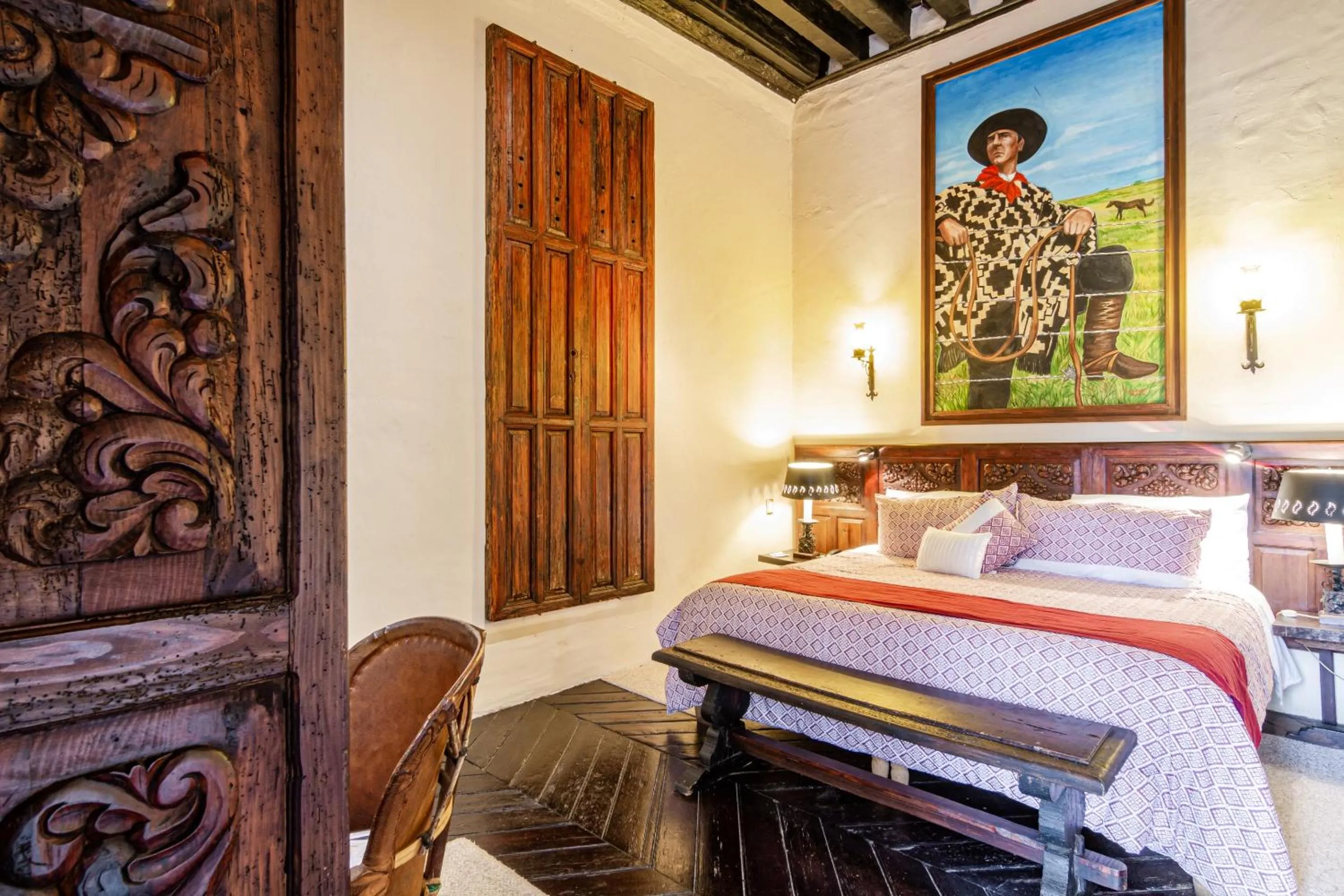 Bedroom, Bed in Hotel Mansion Iturbe