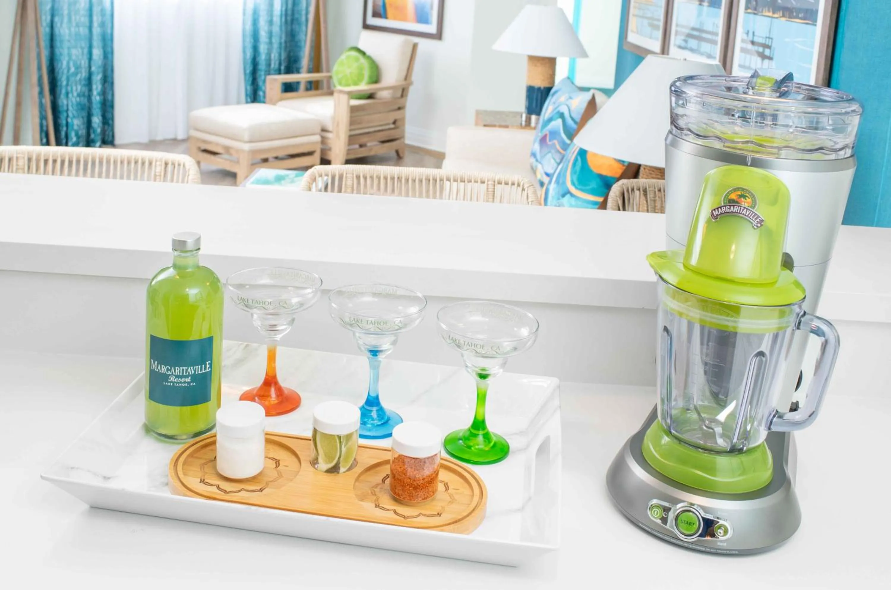 Living room in Margaritaville Resort Lake Tahoe