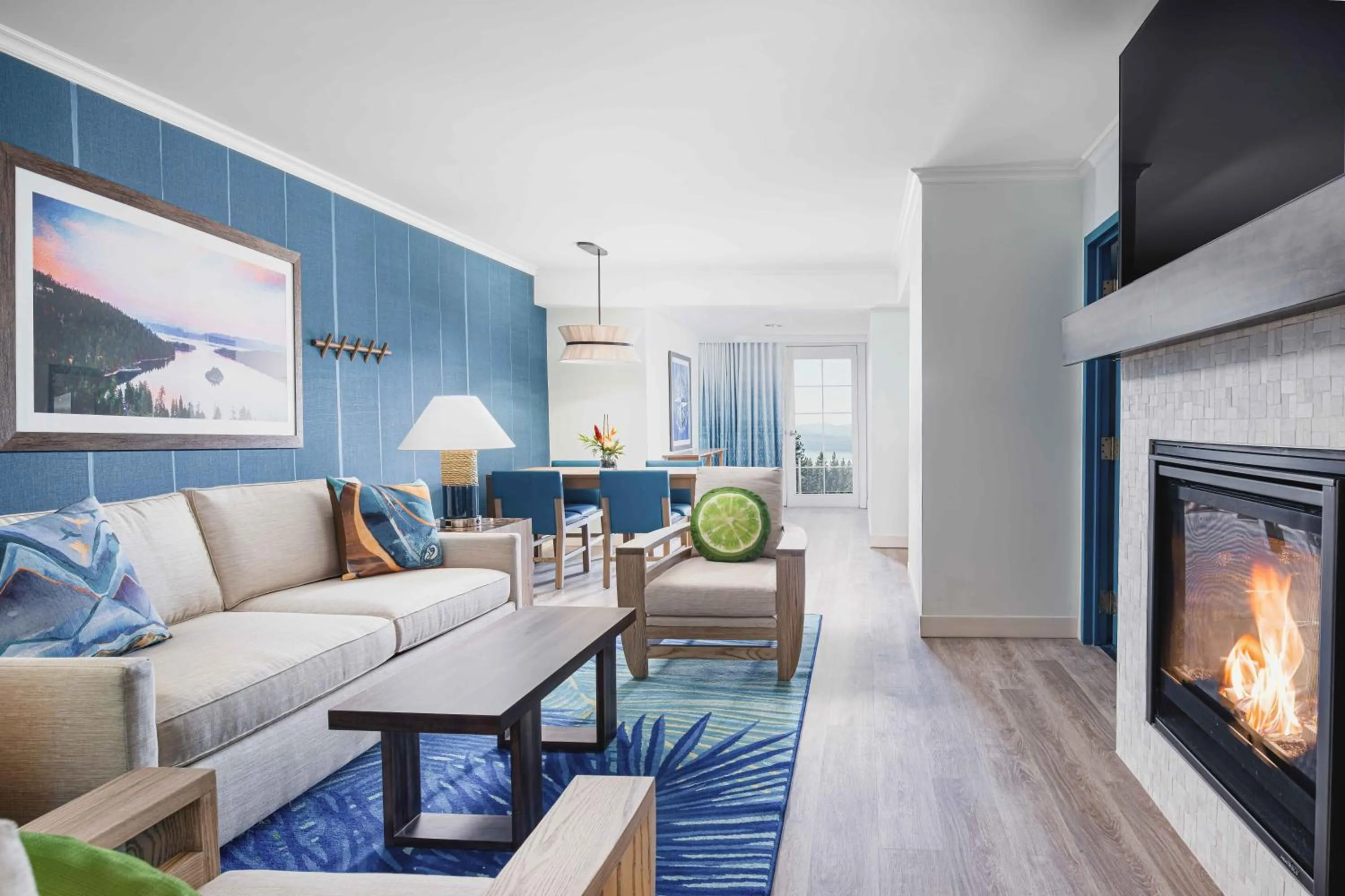 Living room in Margaritaville Resort Lake Tahoe